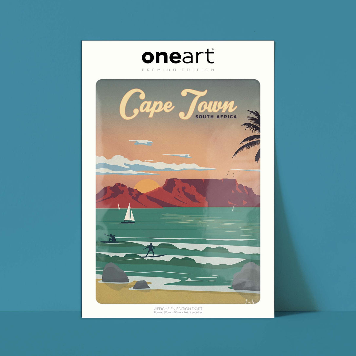 Affiche de voyage Afrique du Sud - Le Cap par Alex Asfour