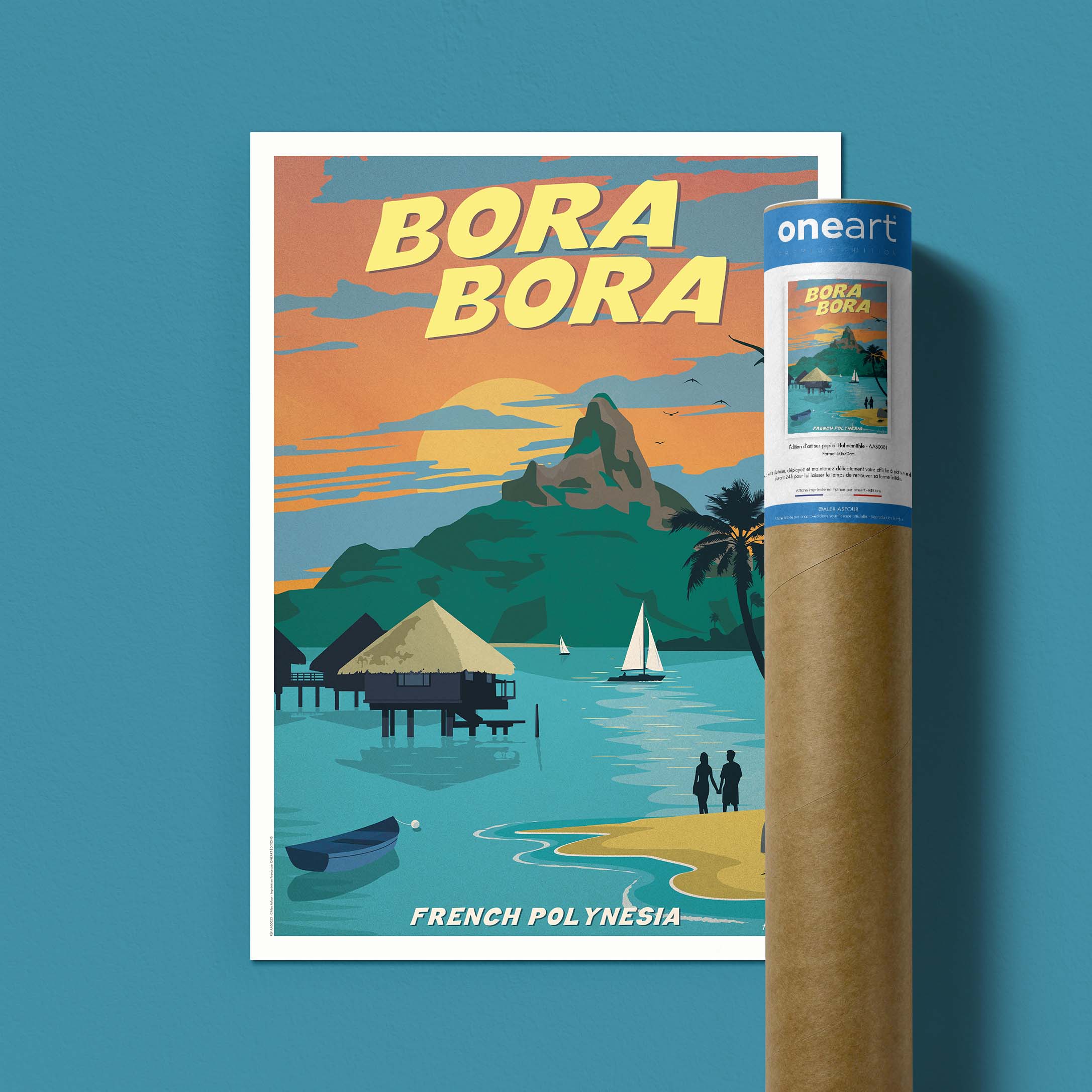 Affiche de voyage France - Bora-Bora par Alex Asfour