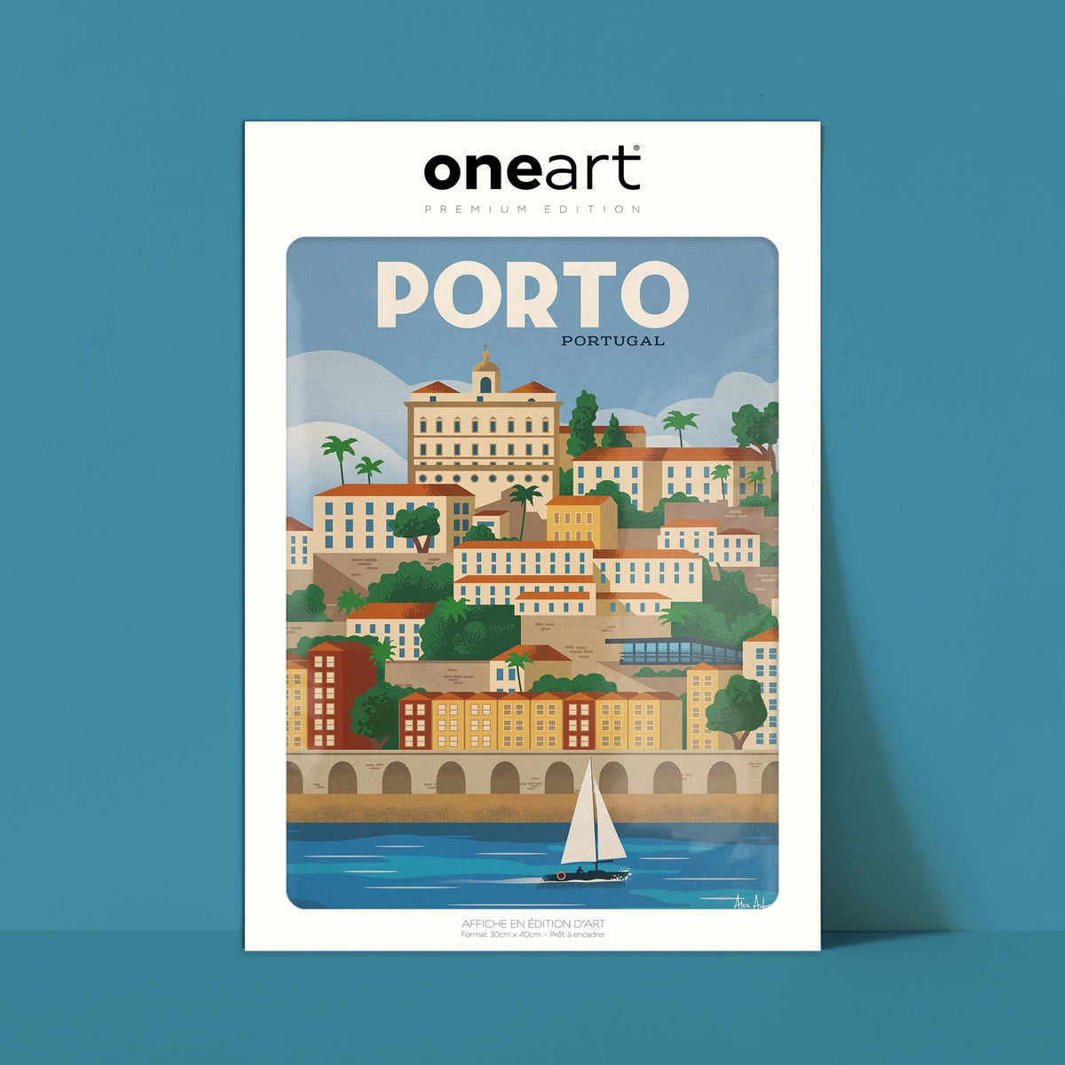 Affiche de voyage Portugal - Porto par Alex Asfour