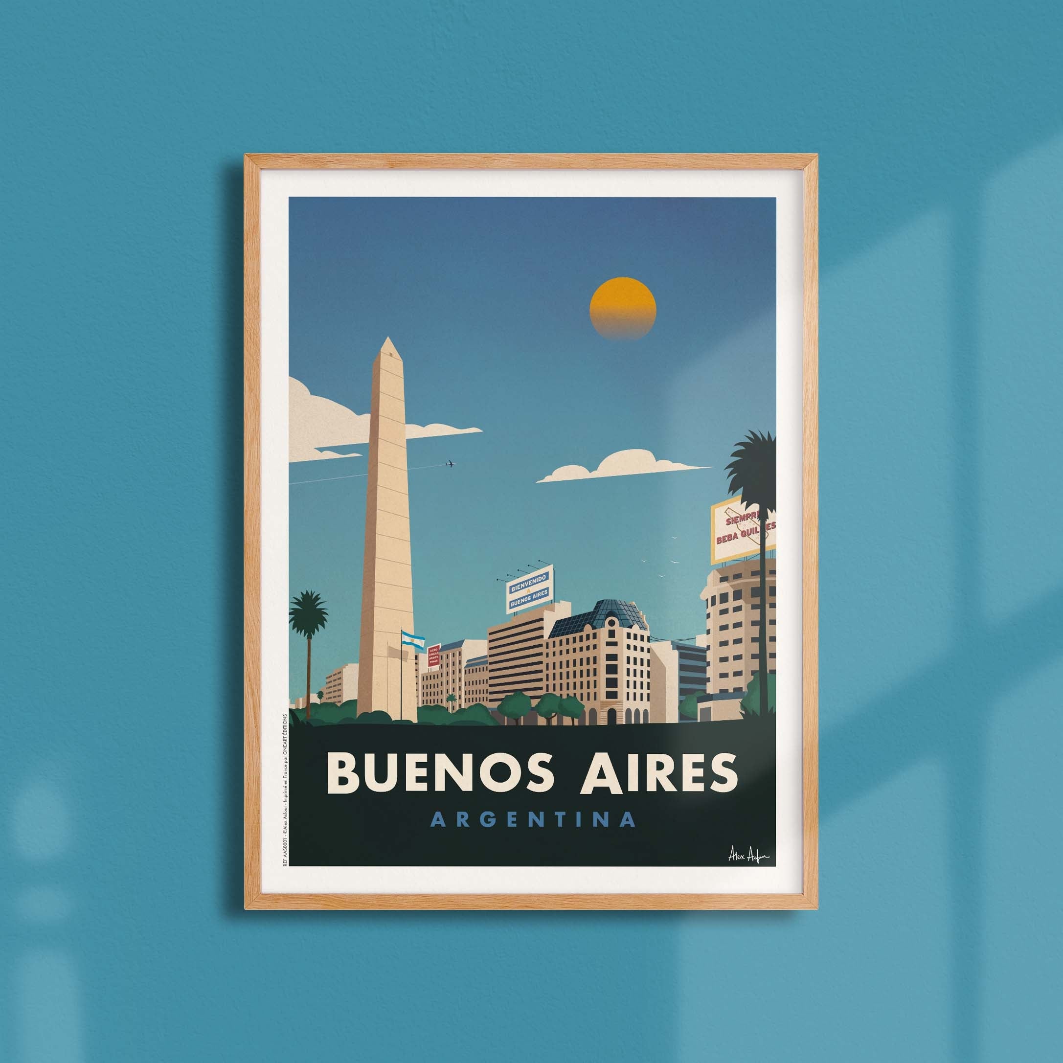 Affiche de voyage Argentine - Buenos Aires par Alex Asfour