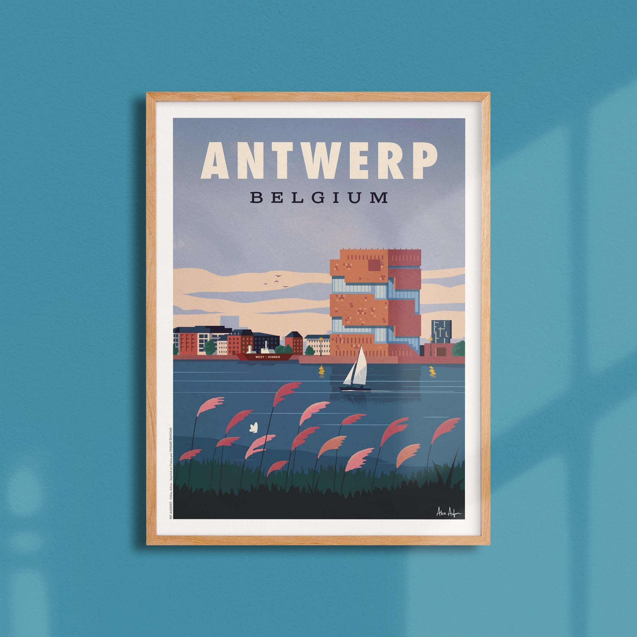 Affiche de voyage Belgique - Anvers par Alex Asfour