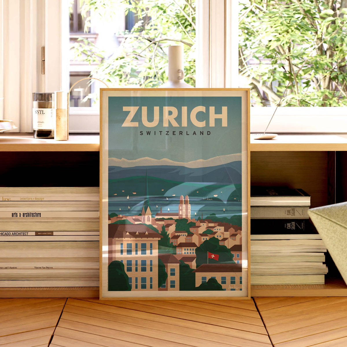 Affiche de voyage Suisse - Zurich par Alex Asfour