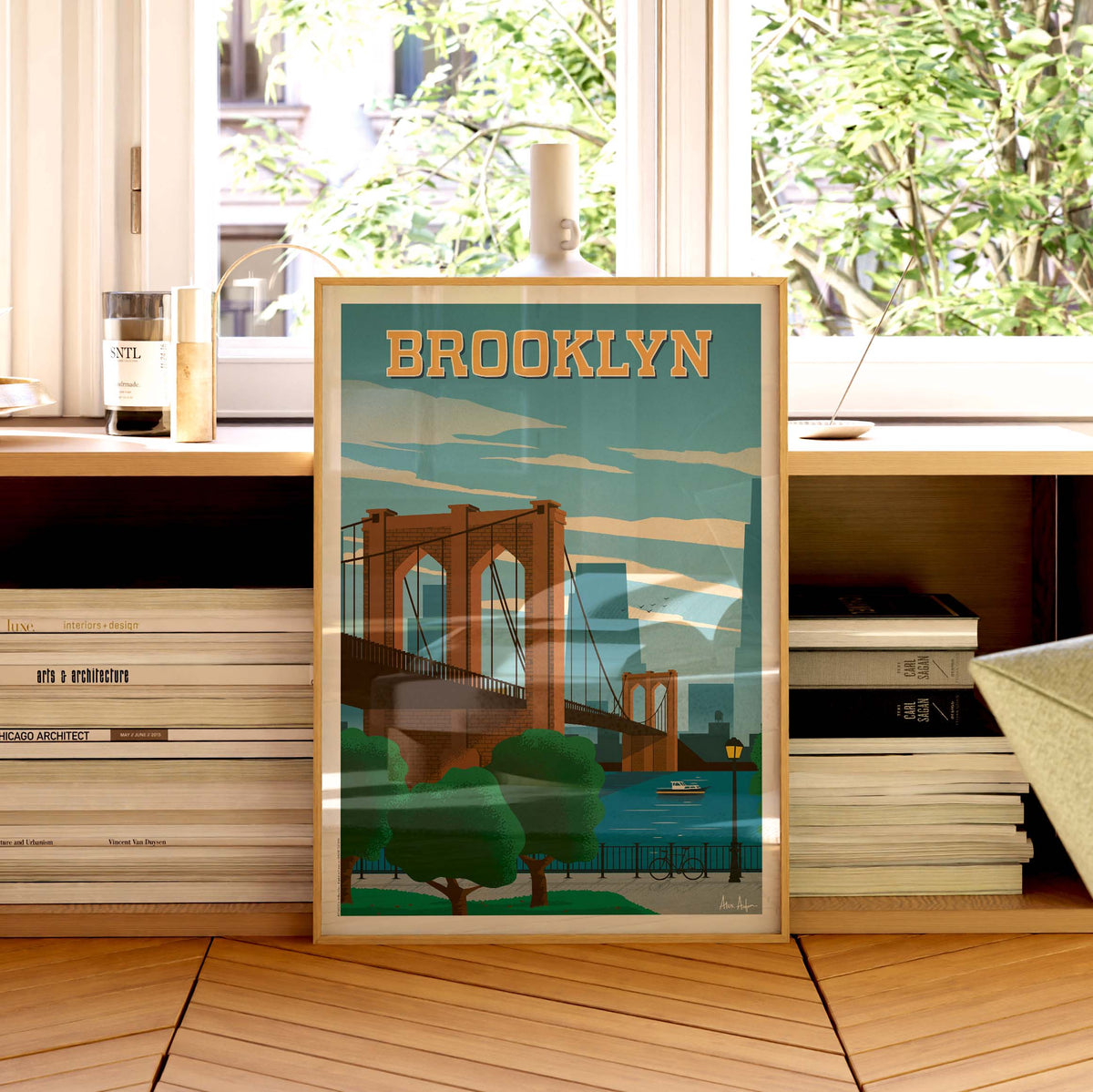 Affiche de voyage États-Unis - New York - Brooklyn par Alex Asfour