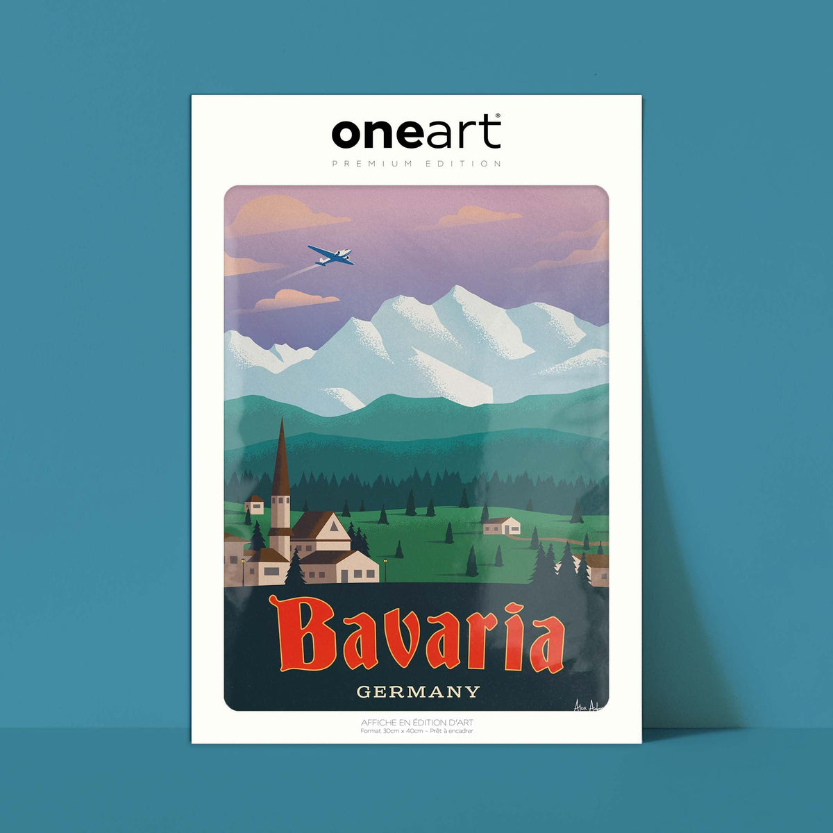 Affiche de voyage Allemagne - Bavière par Alex Asfour