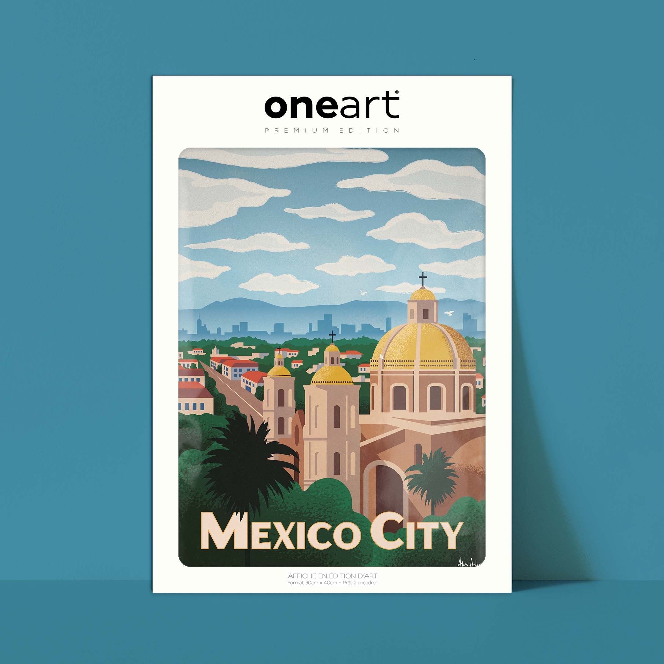 Affiche de voyage Mexique - Mexico par Alex Asfour