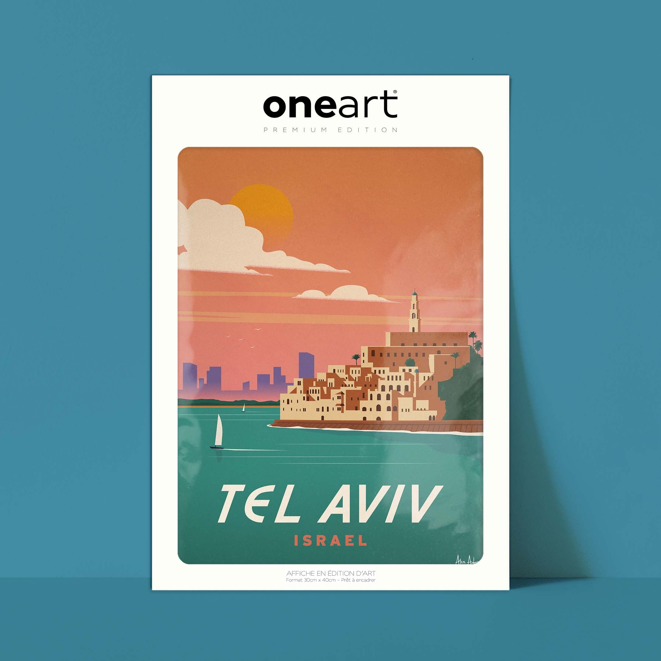 Affiche de voyage Israël - Tel-Aviv par Alex Asfour