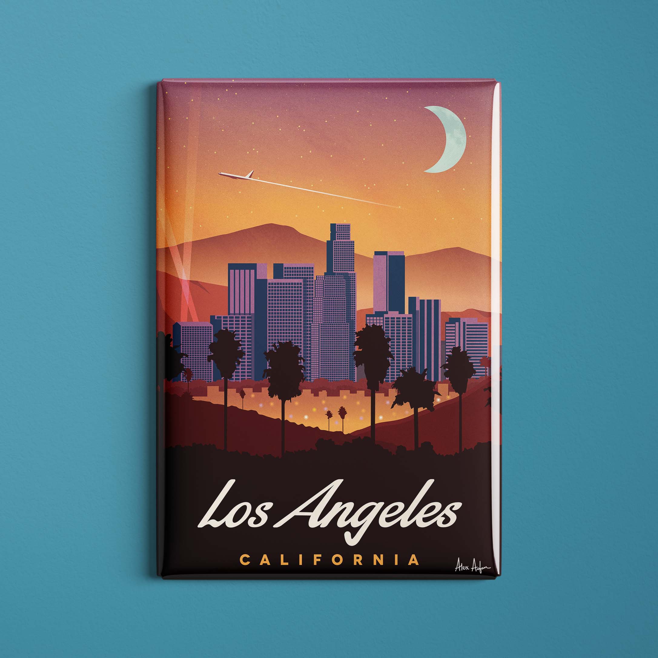 Magnet de voyage États-Unis - Los Angeles par Alex Asfour