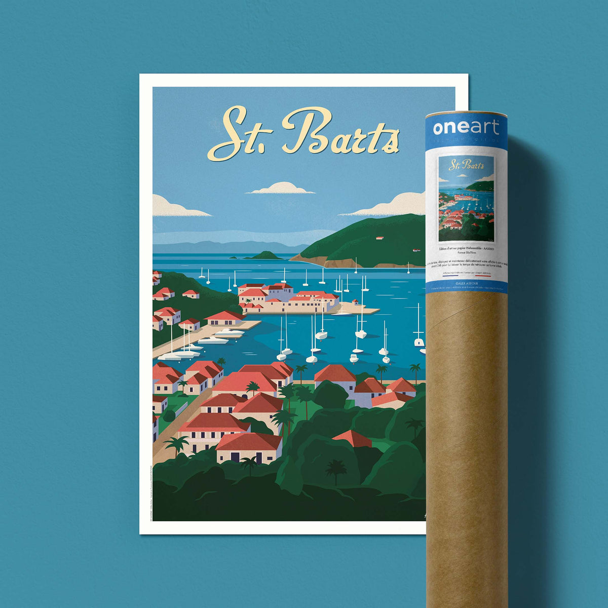 Affiche de voyage France - Saint-Barthélemy par Alex Asfour