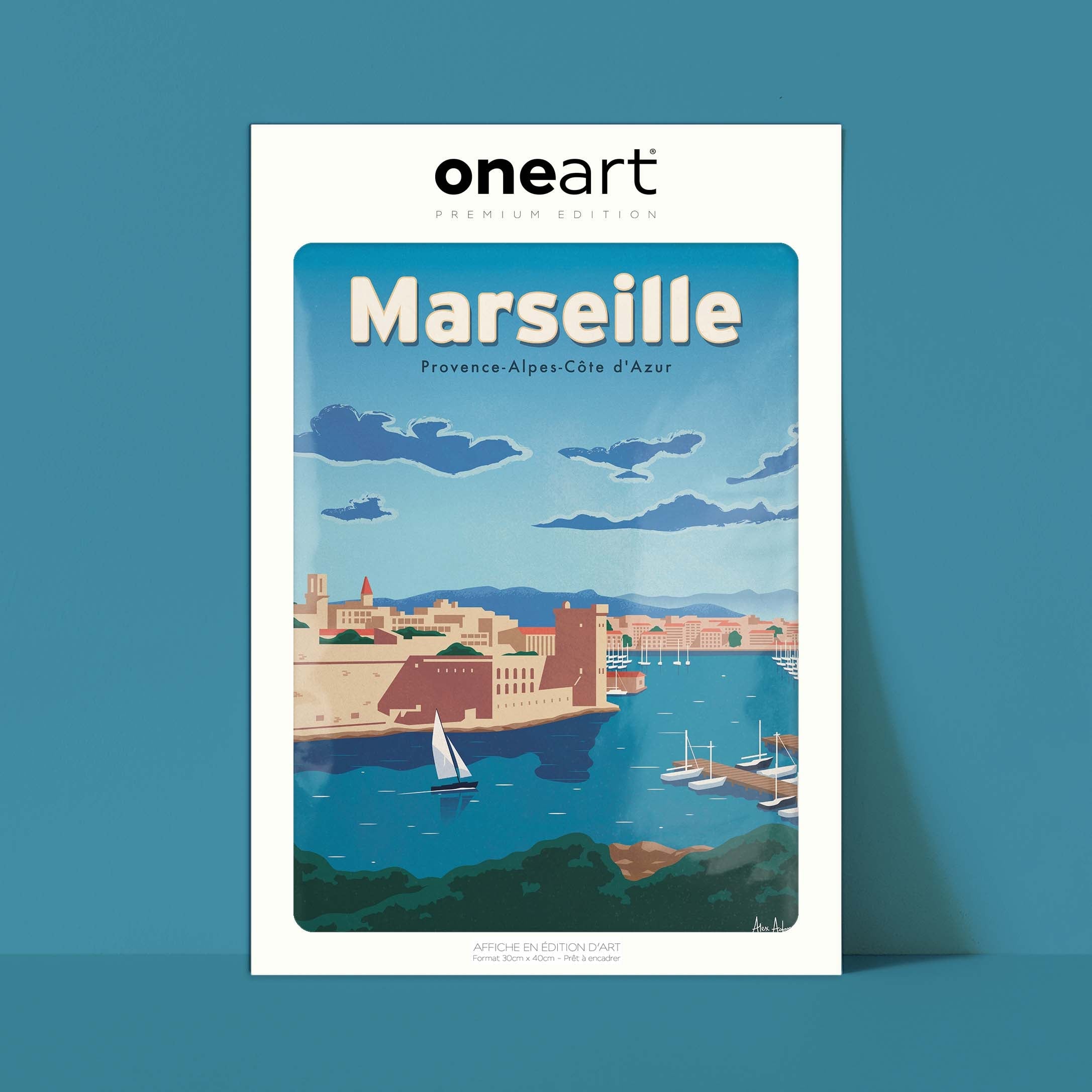 Affiche de voyage France - Marseille par Alex Asfour