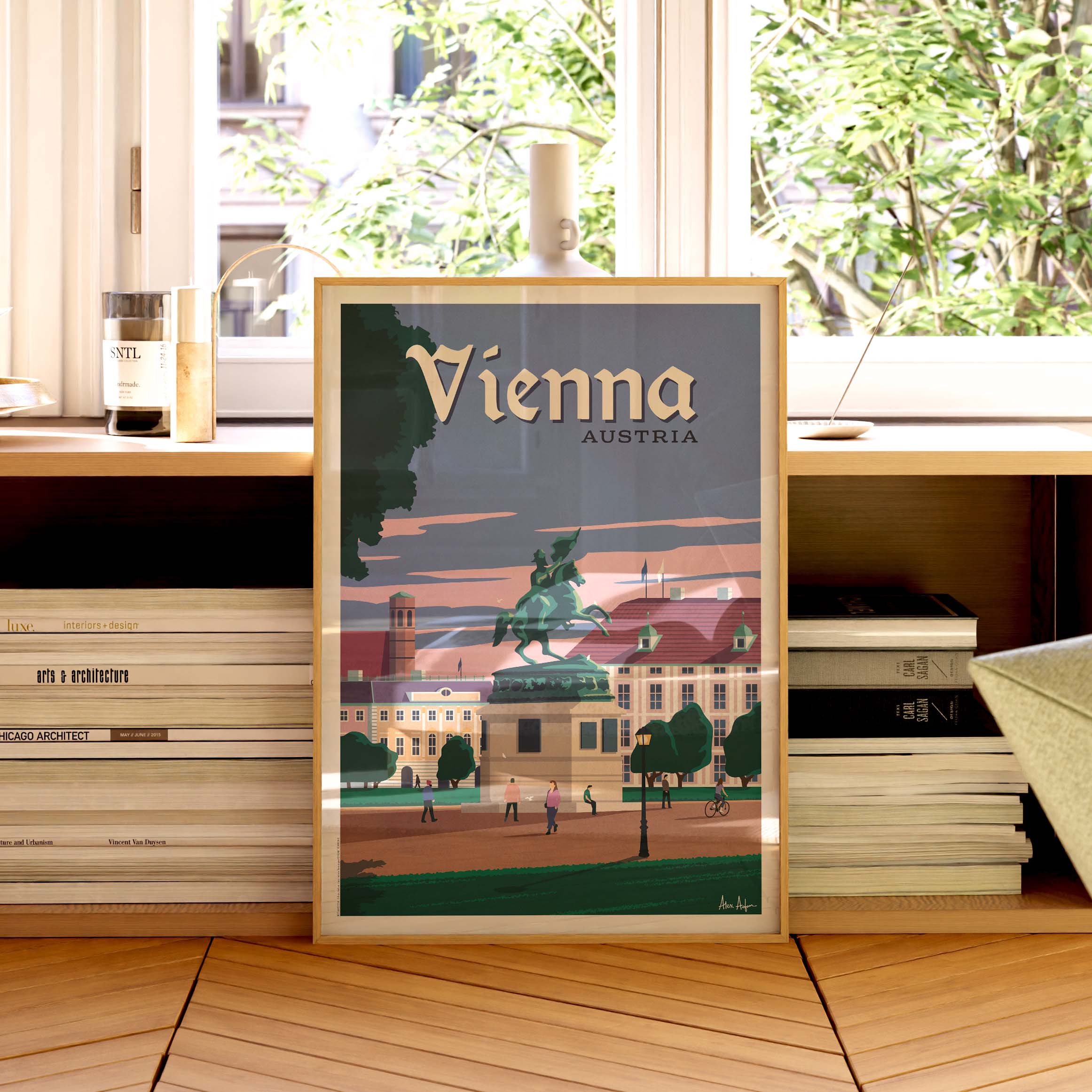 Affiche de voyage Autriche - Vienne par Alex Asfour