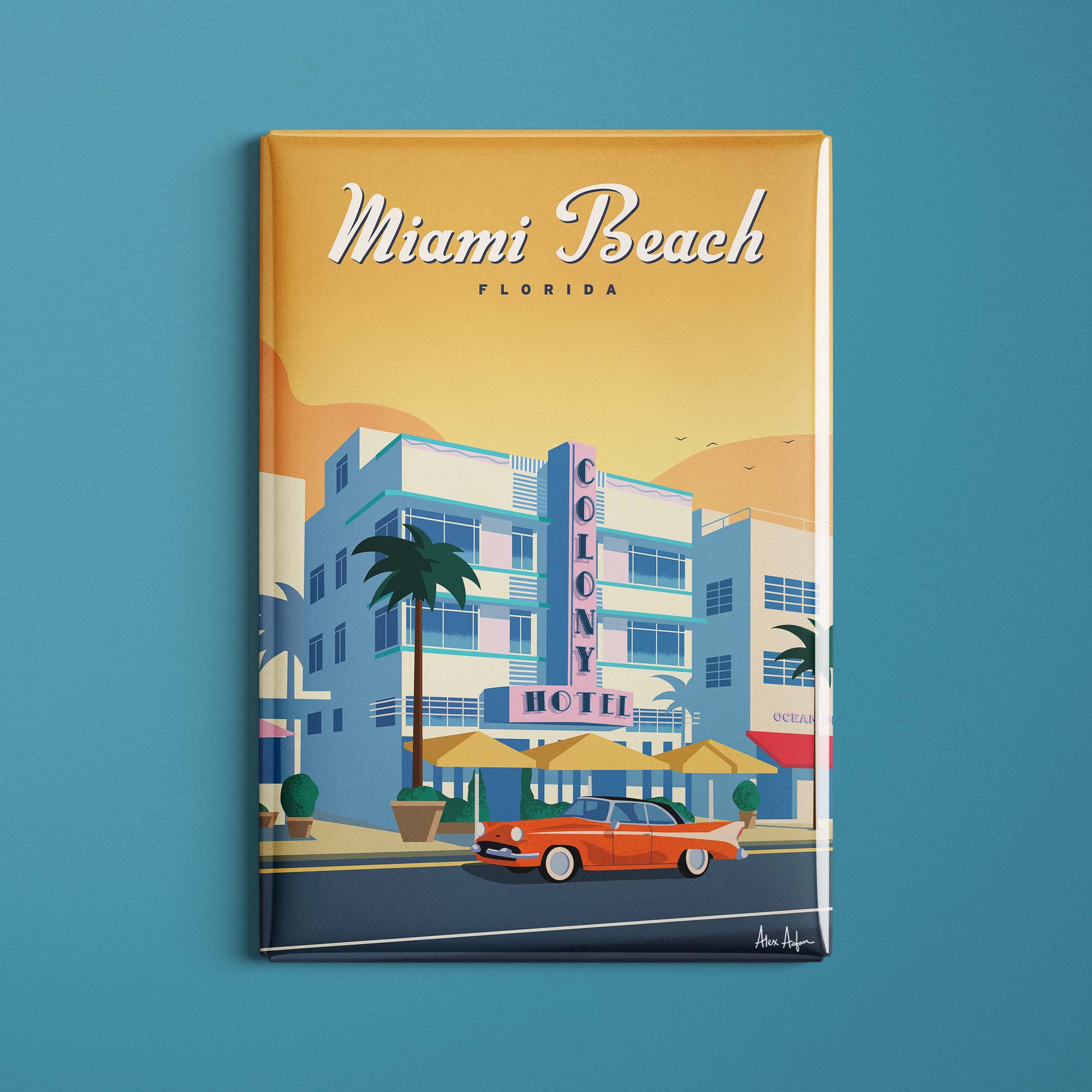 Magnet de voyage États-Unis - Miami Beach par Alex Asfour