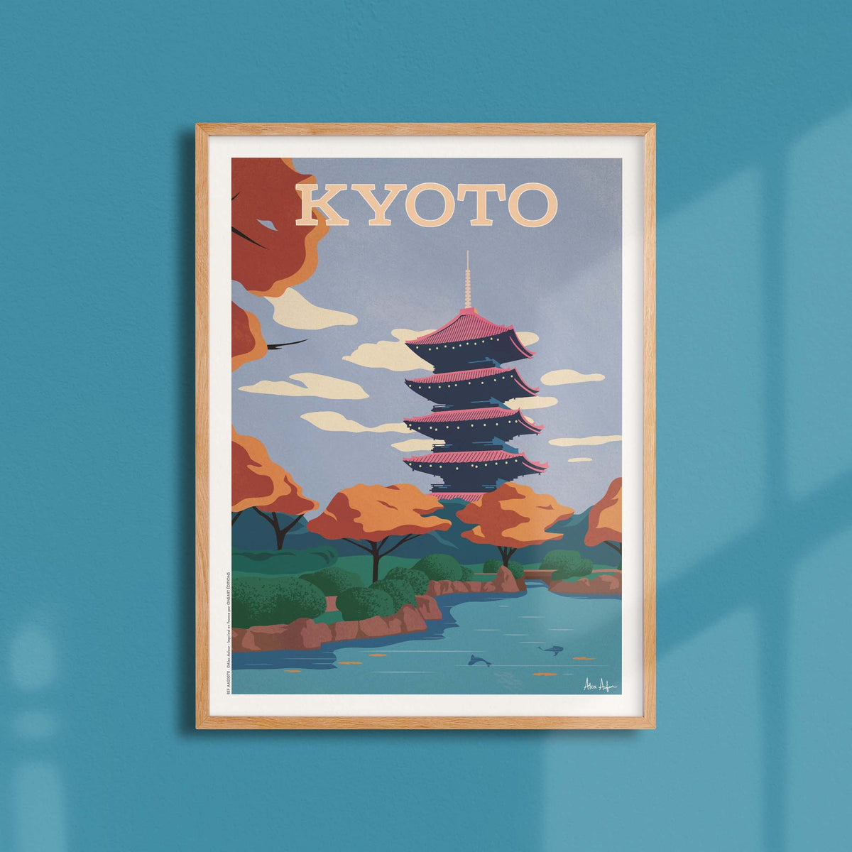 Affiche de voyage Japon - Kyoto par Alex Asfour