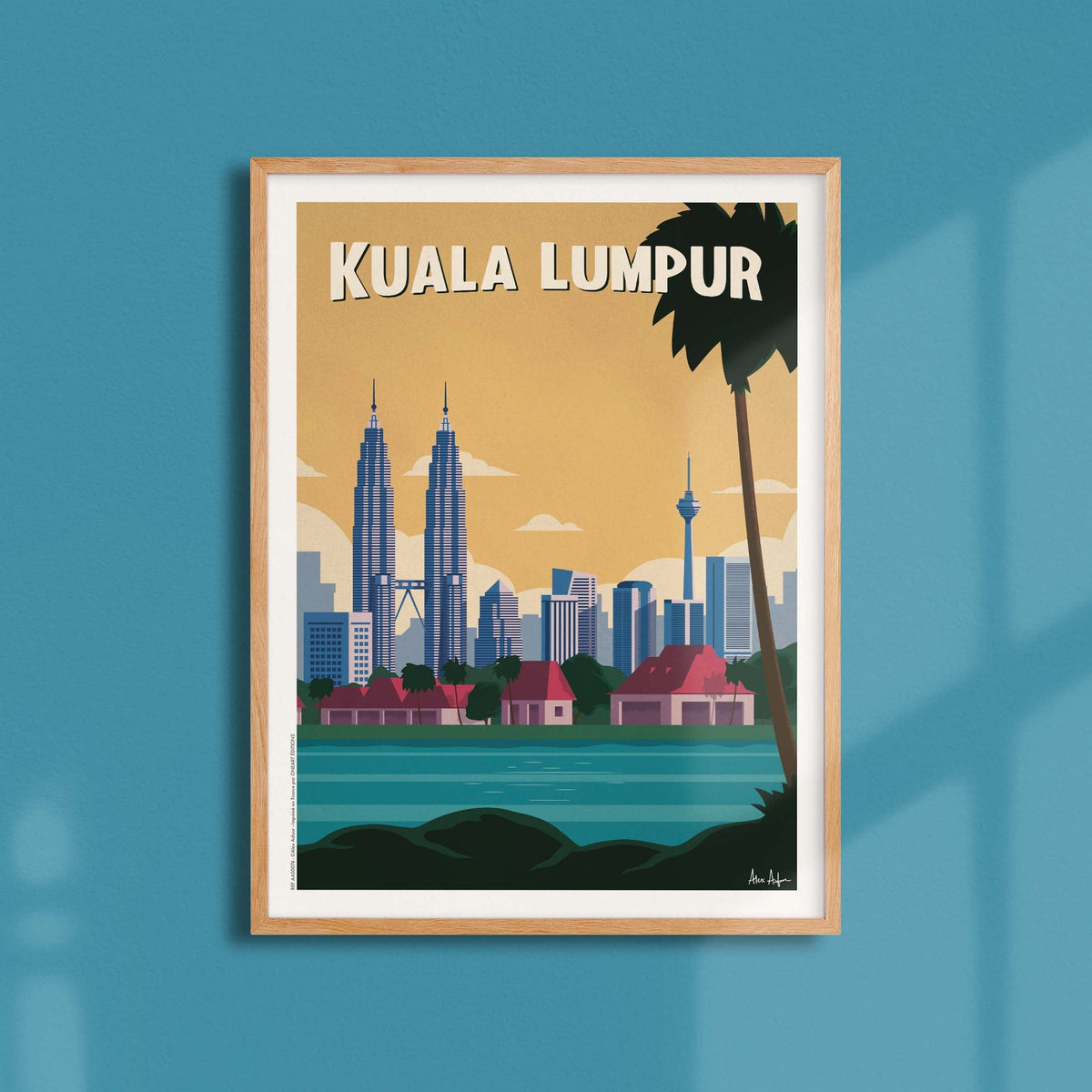 Affiche de voyage Malaisie - Kuala Lumpur par Alex Asfour
