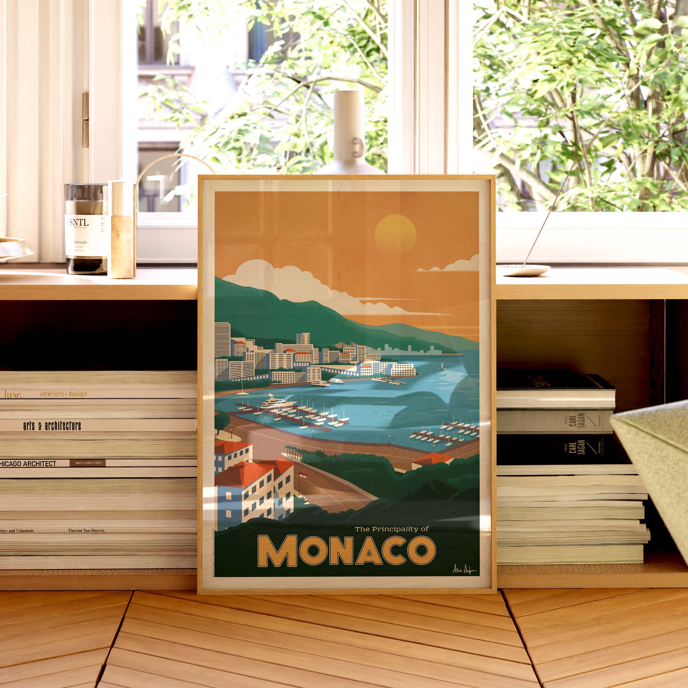 Affiche de voyage Monaco - Monte-Carlo par Alex Asfour