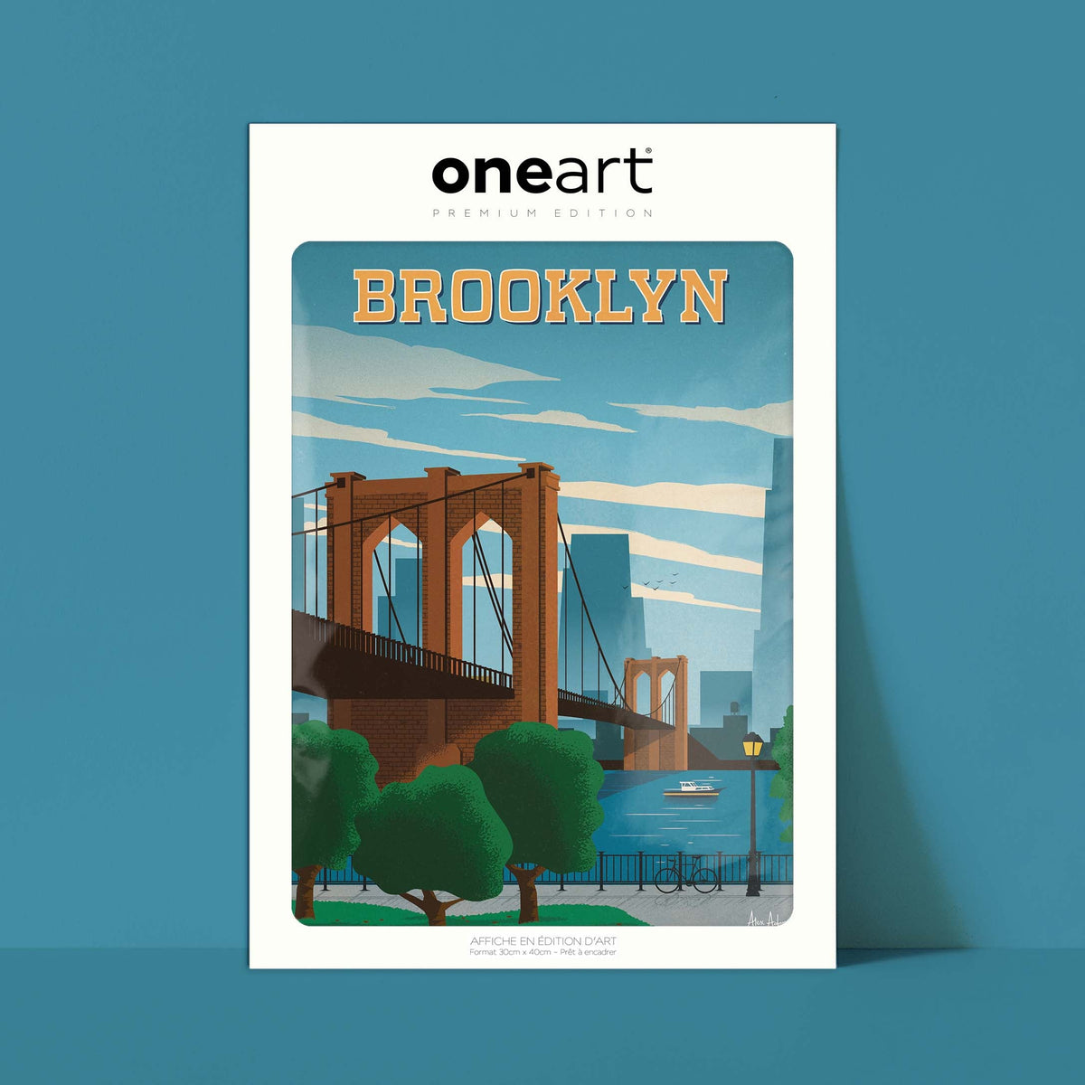 Affiche de voyage États-Unis - New York - Brooklyn par Alex Asfour