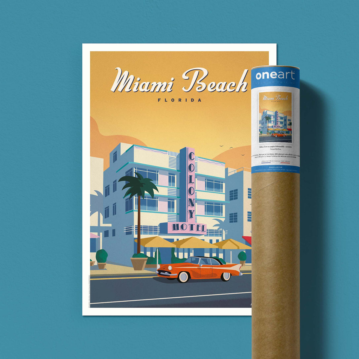 Affiche de voyage États-Unis - Miami Beach par Alex Asfour