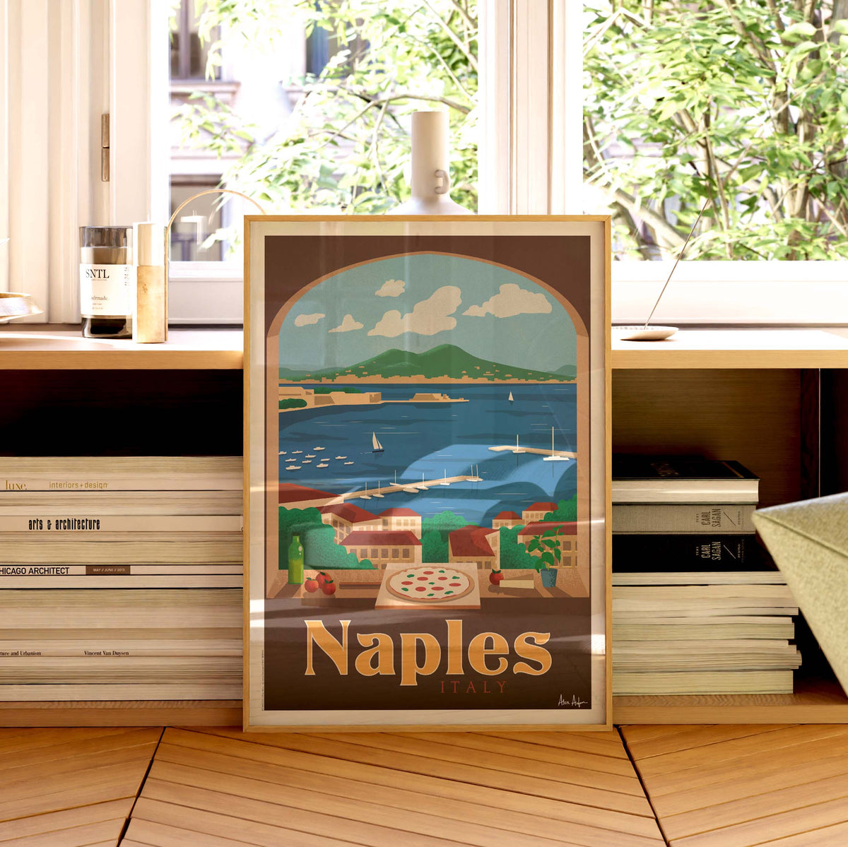 Affiche de voyage Italie - Naples par Alex Asfour