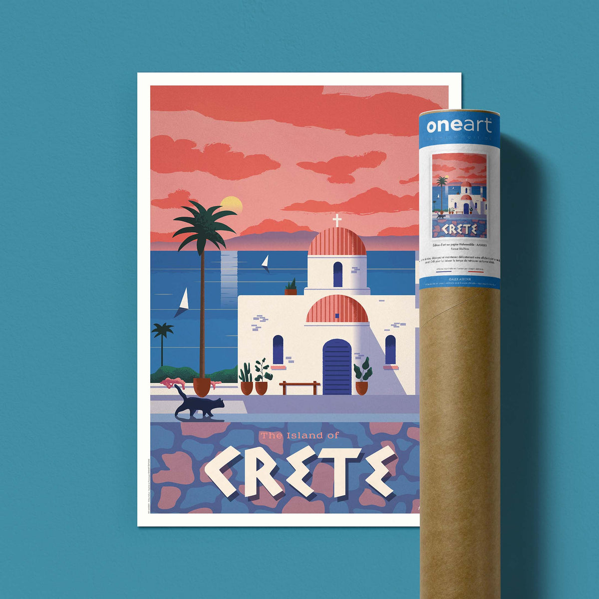 Affiche de voyage Grèce - Crète par Alex Asfour