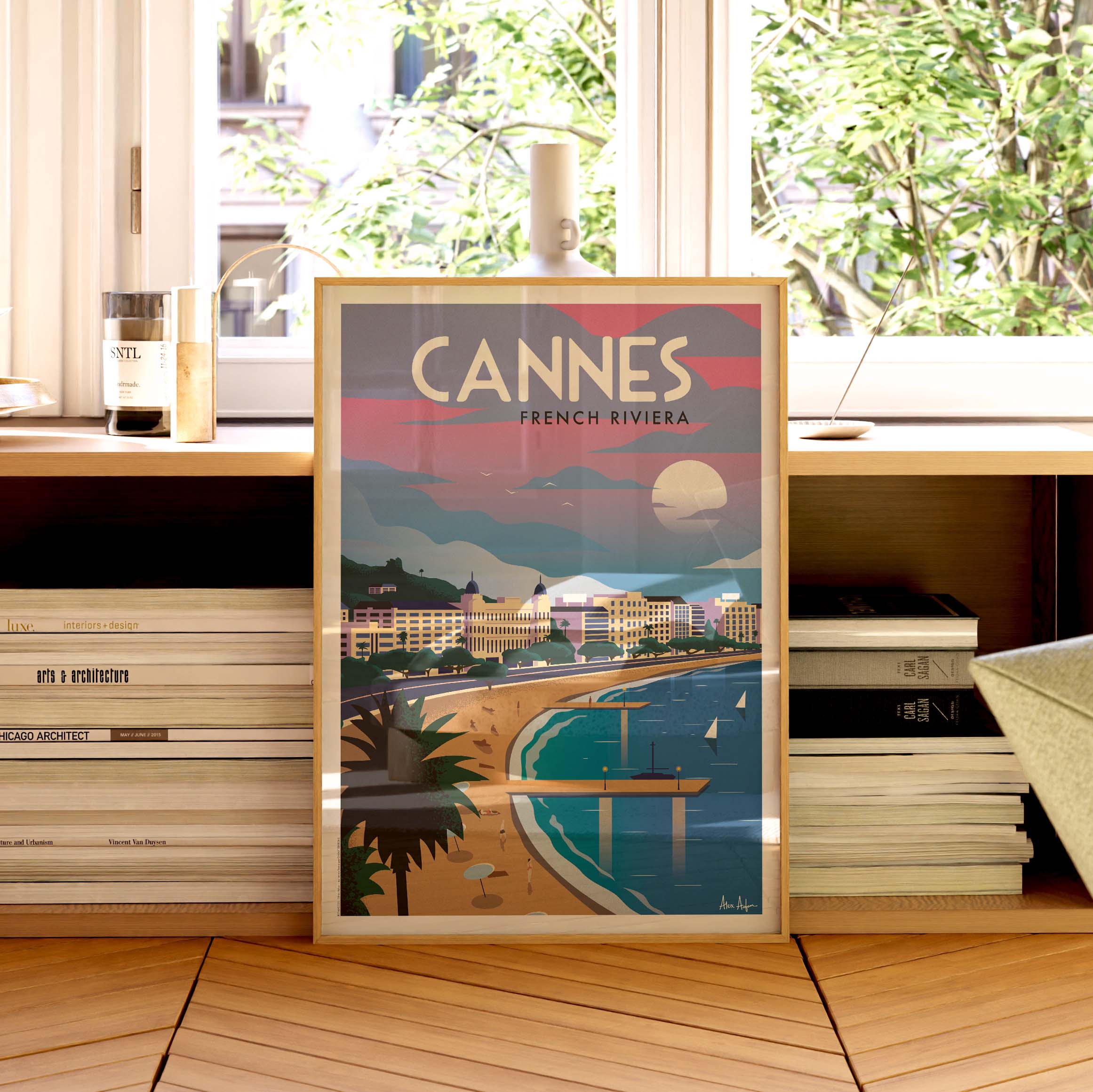 Affiche de voyage France - Cannes par Alex Asfour