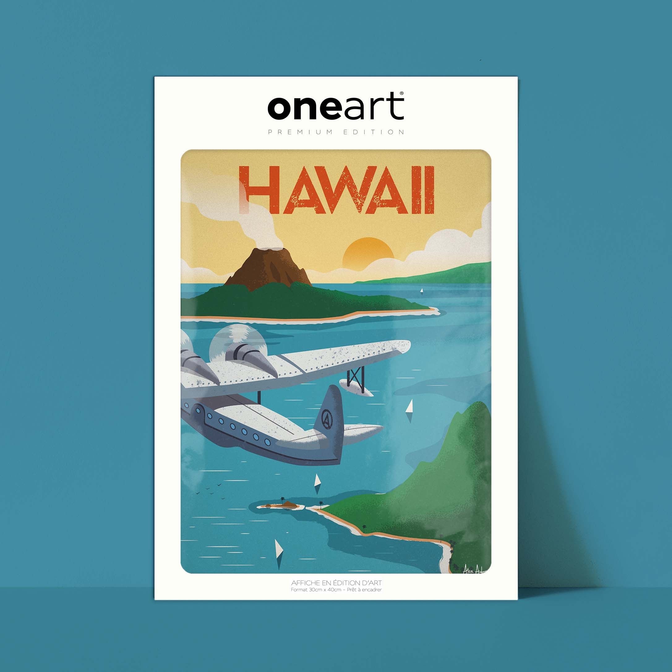 Affiche de voyage États-Unis - Hawaï par Alex Asfour