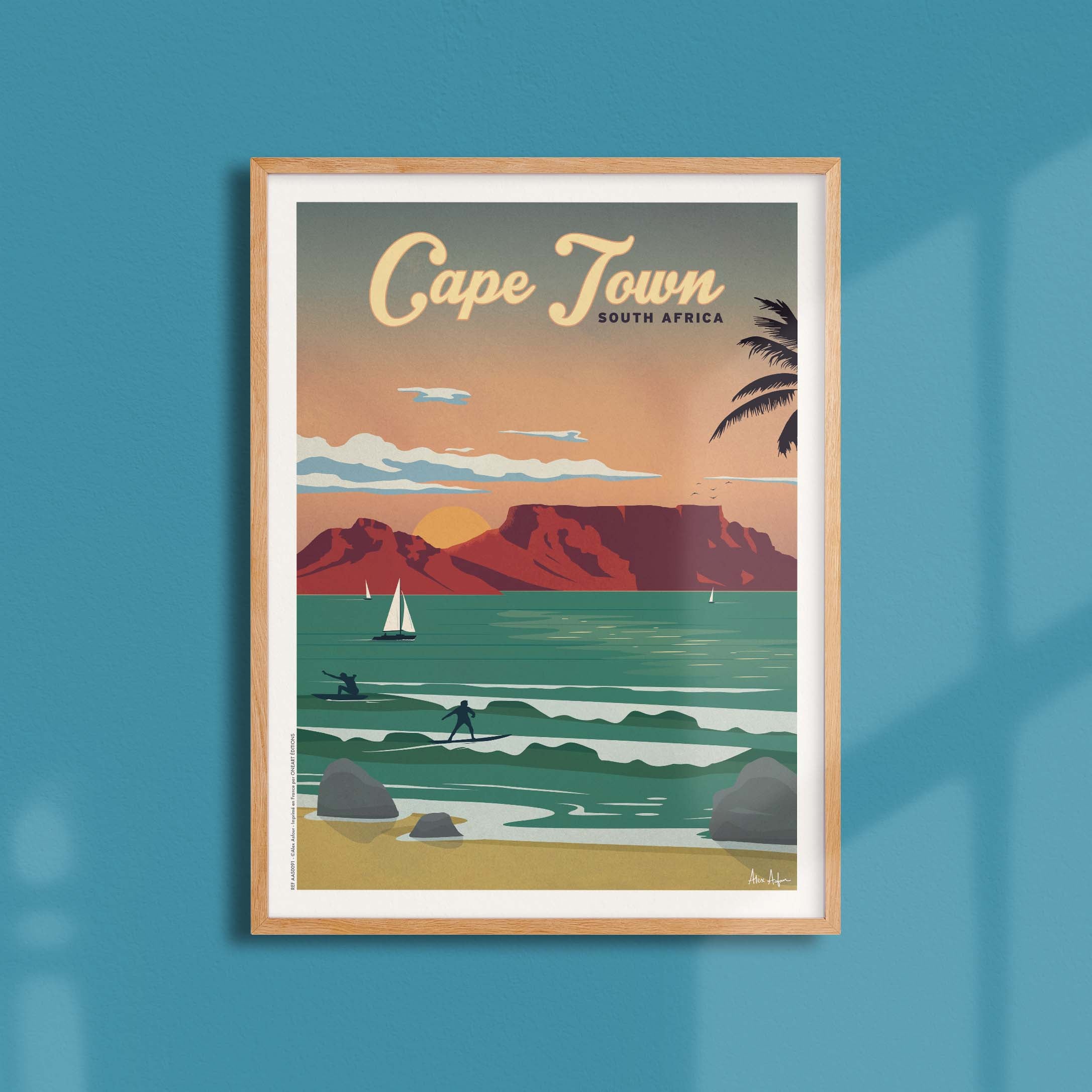 Affiche de voyage Afrique du Sud - Le Cap par Alex Asfour