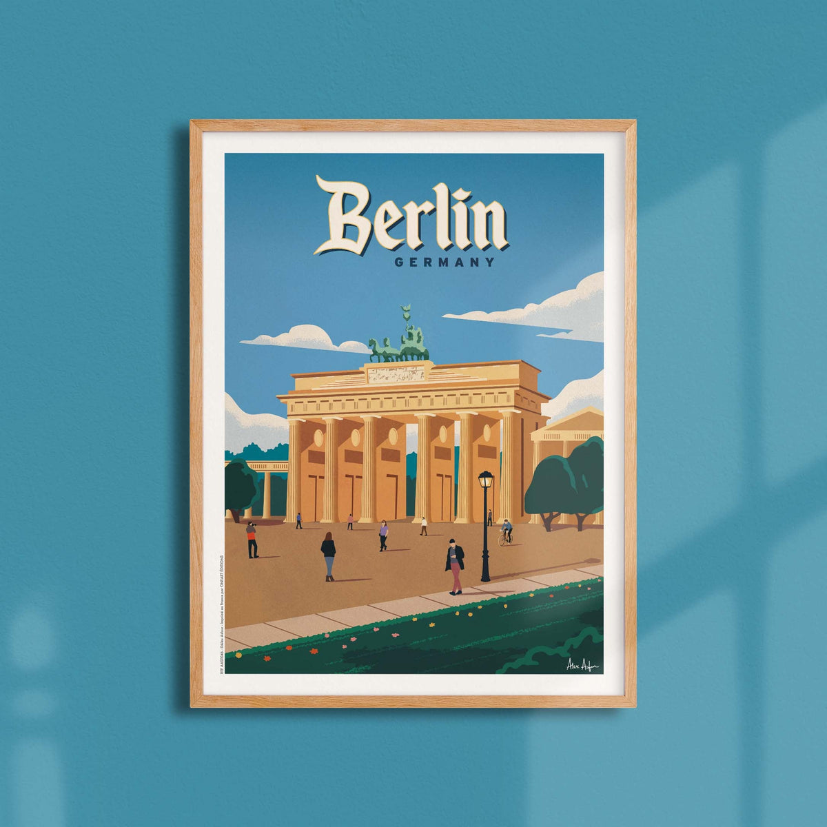 Affiche de voyage Allemagne - Berlin - Porte de Brandebourg par Alex Asfour