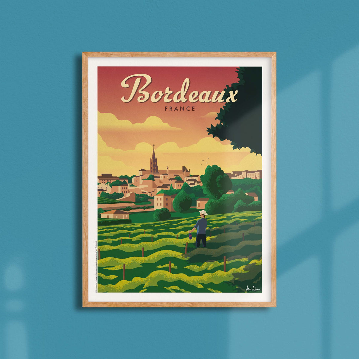 Affiche de voyage France - Bordeaux par Alex Asfour