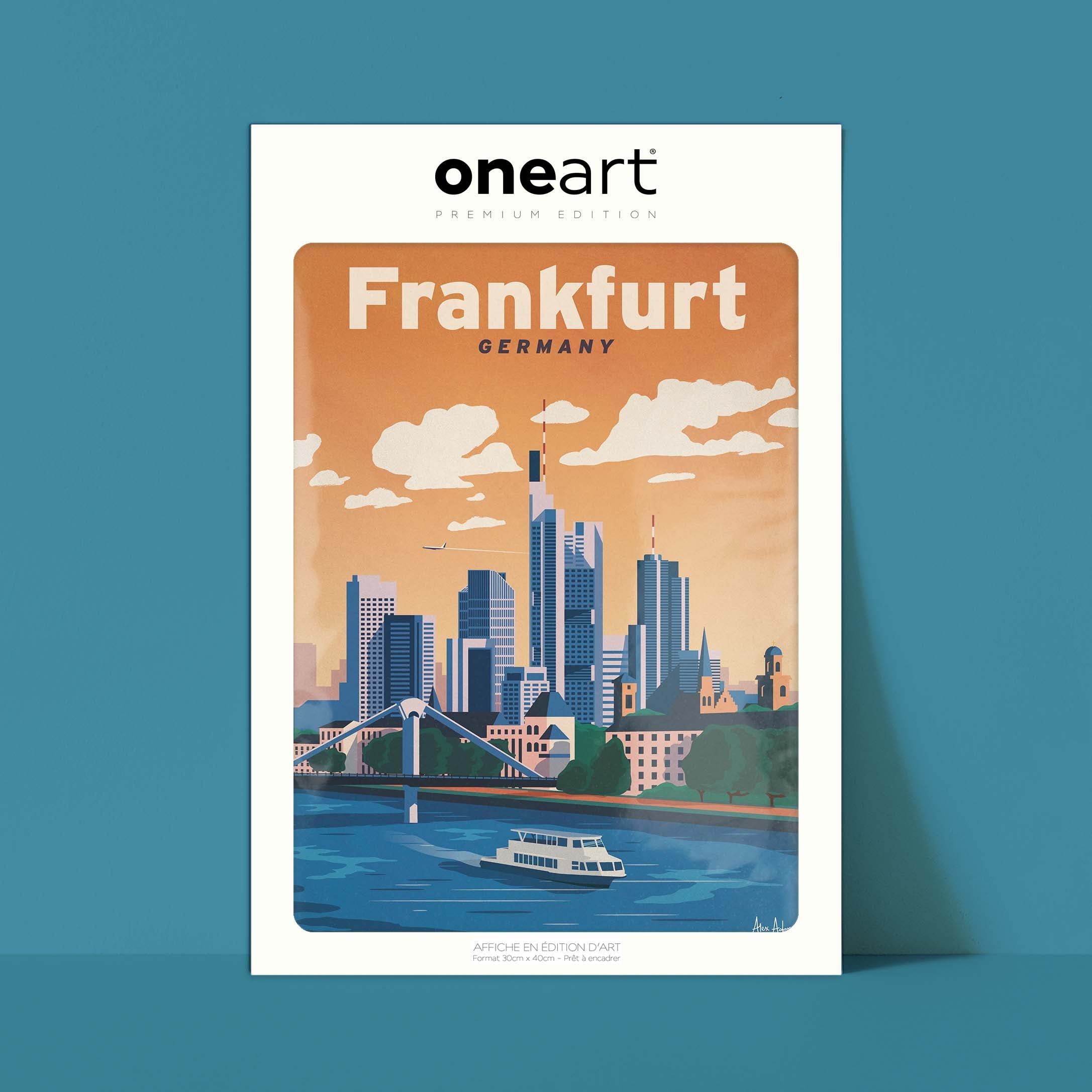 Affiche de voyage Allemagne - Francfort par Alex Asfour
