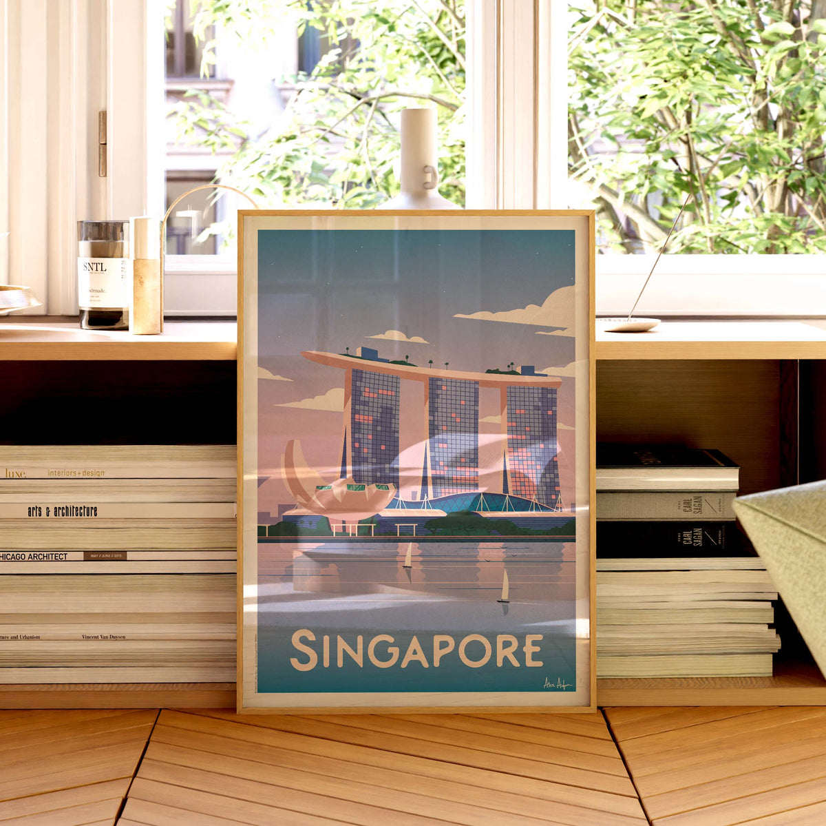 Affiche de voyage Singapour -  par Alex Asfour