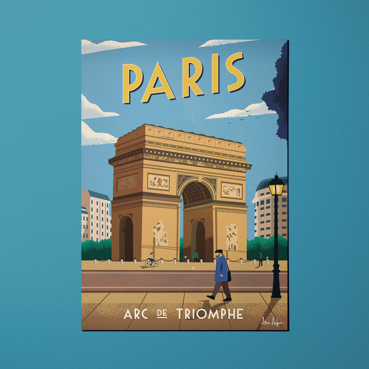 Carte postale de voyage France - Paris - Arc de Triomphe par Alex Asfour