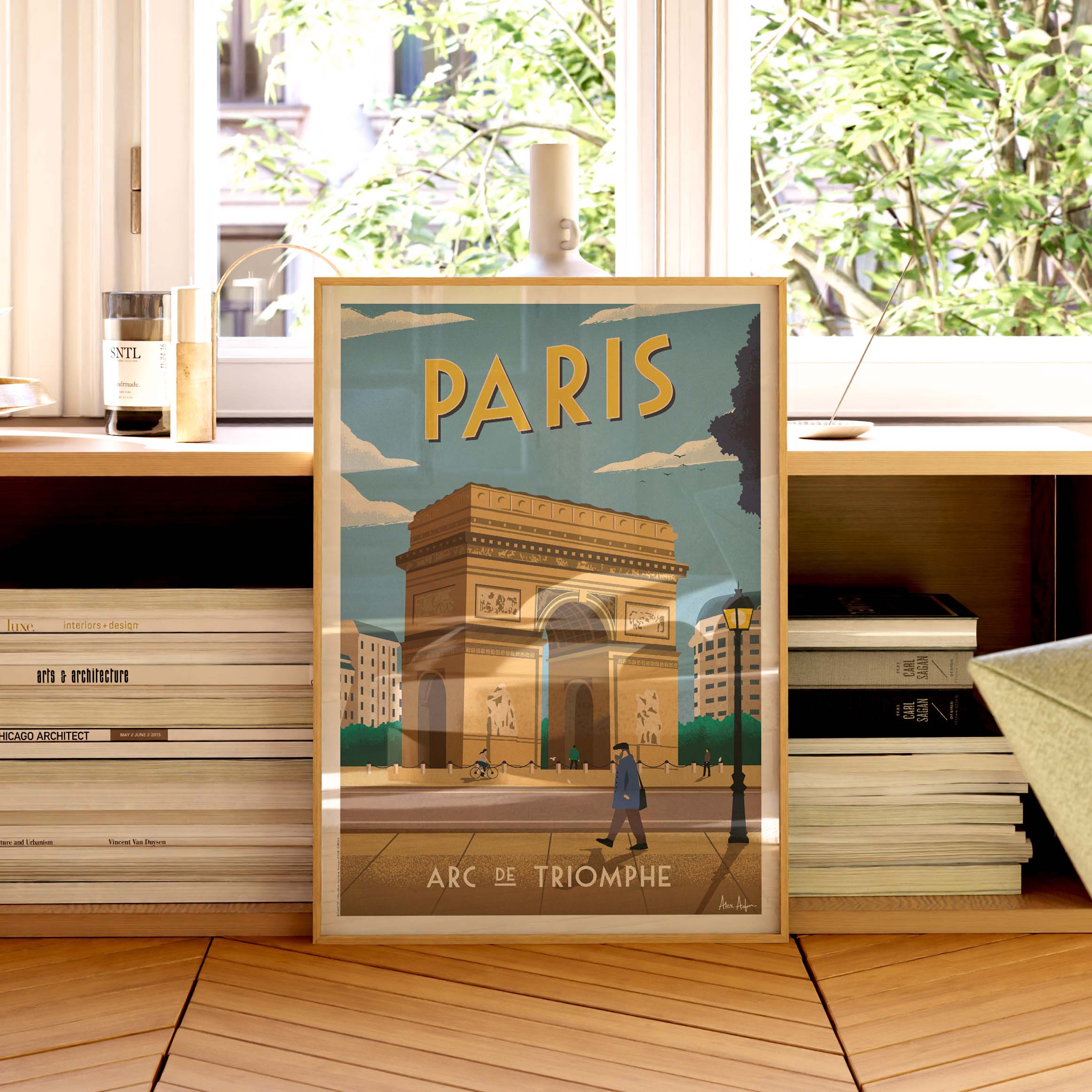 Affiche de voyage France - Paris - Arc de Triomphe par Alex Asfour