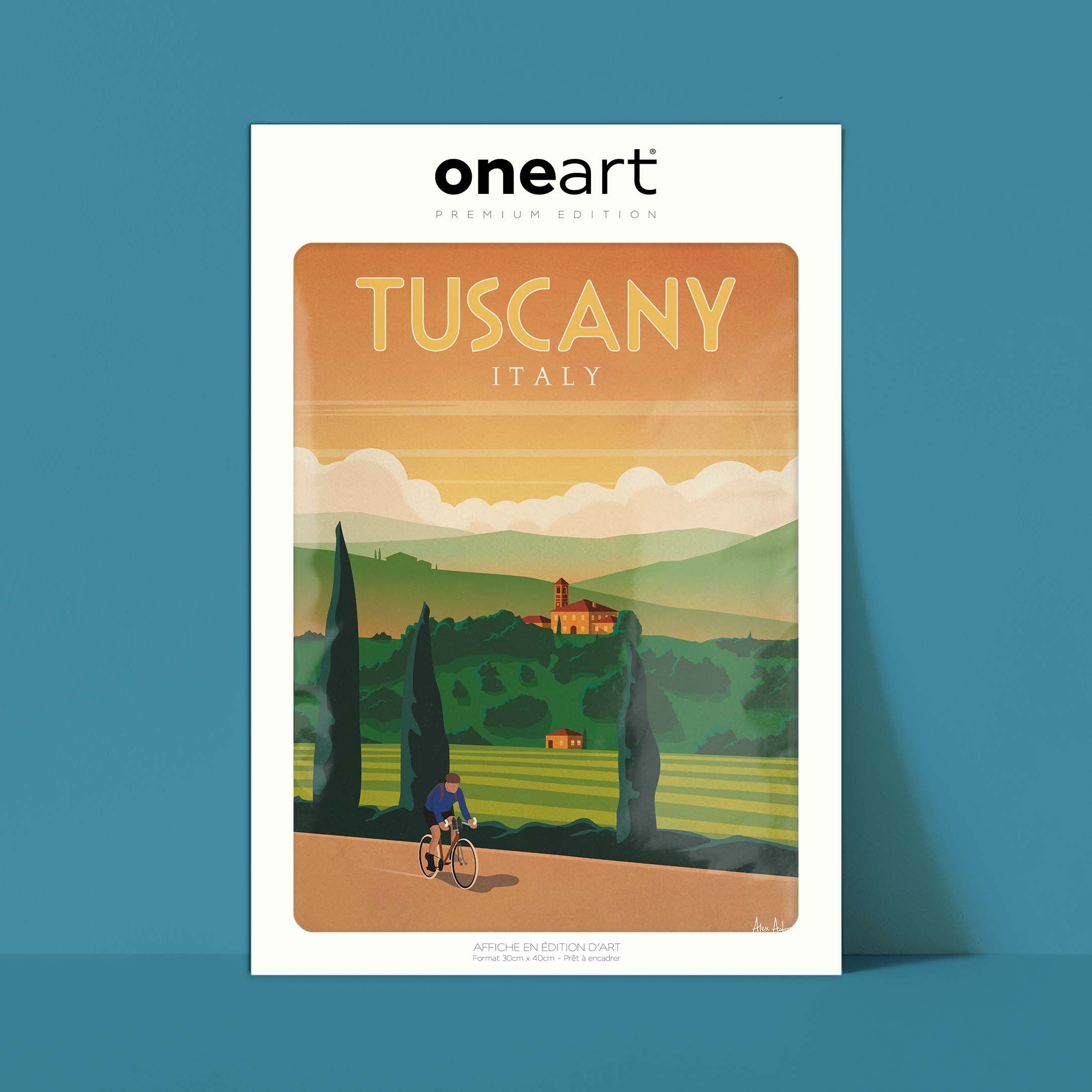 Affiche de voyage Italie - Toscane par Alex Asfour