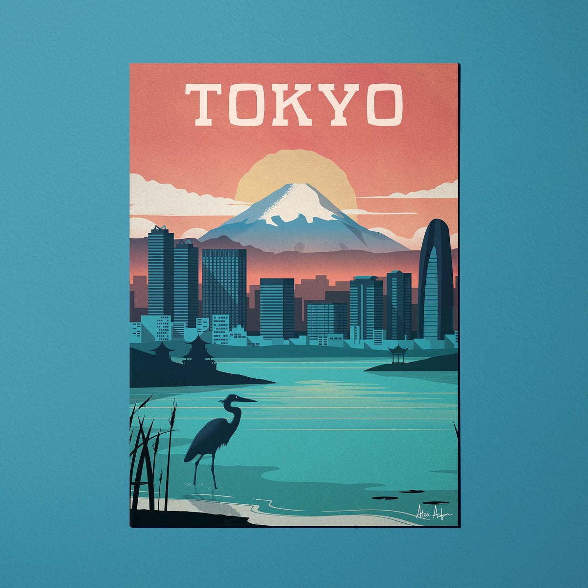 Carte postale de voyage Japon - Tokyo par Alex Asfour
