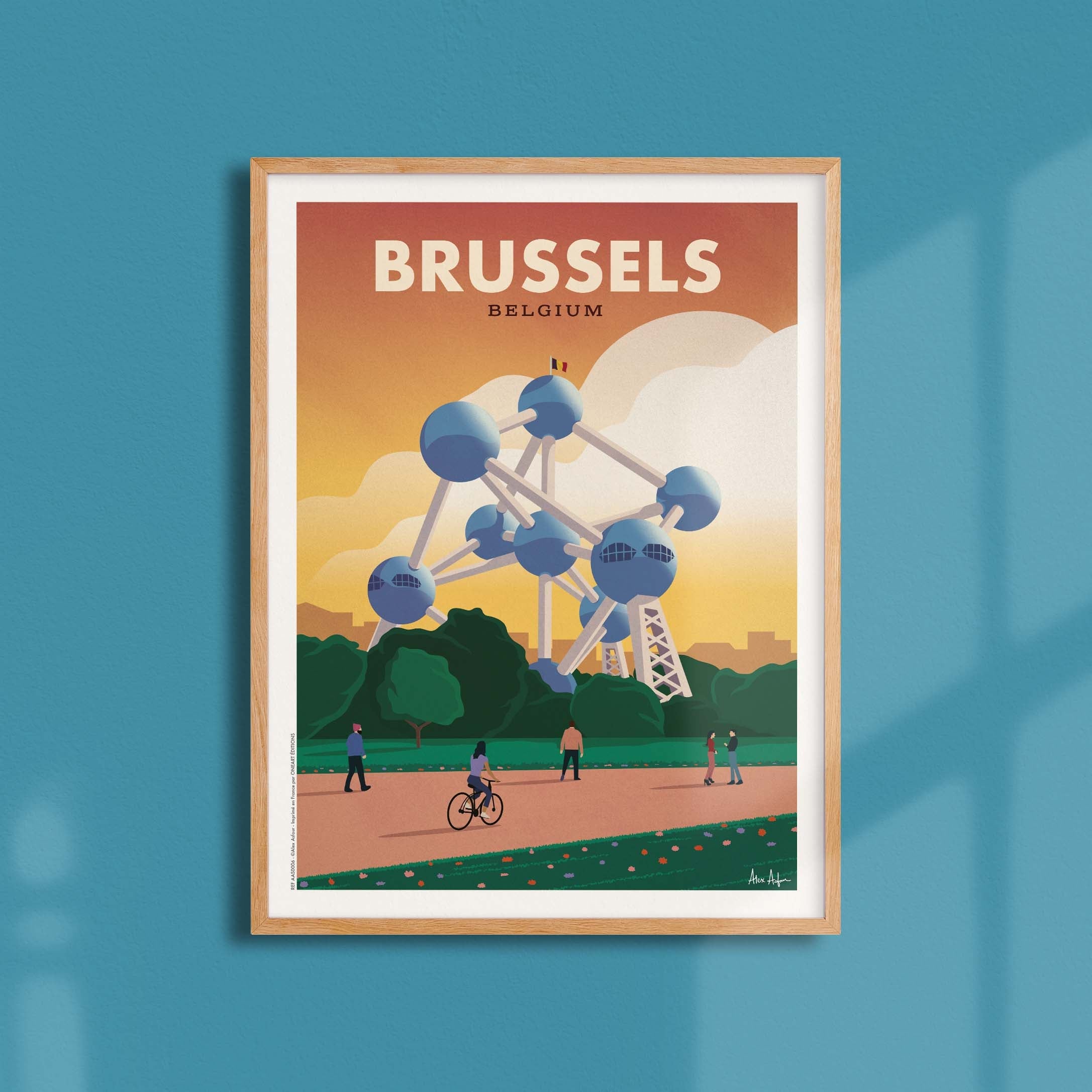 Affiche de voyage Belgique - Bruxelles par Alex Asfour