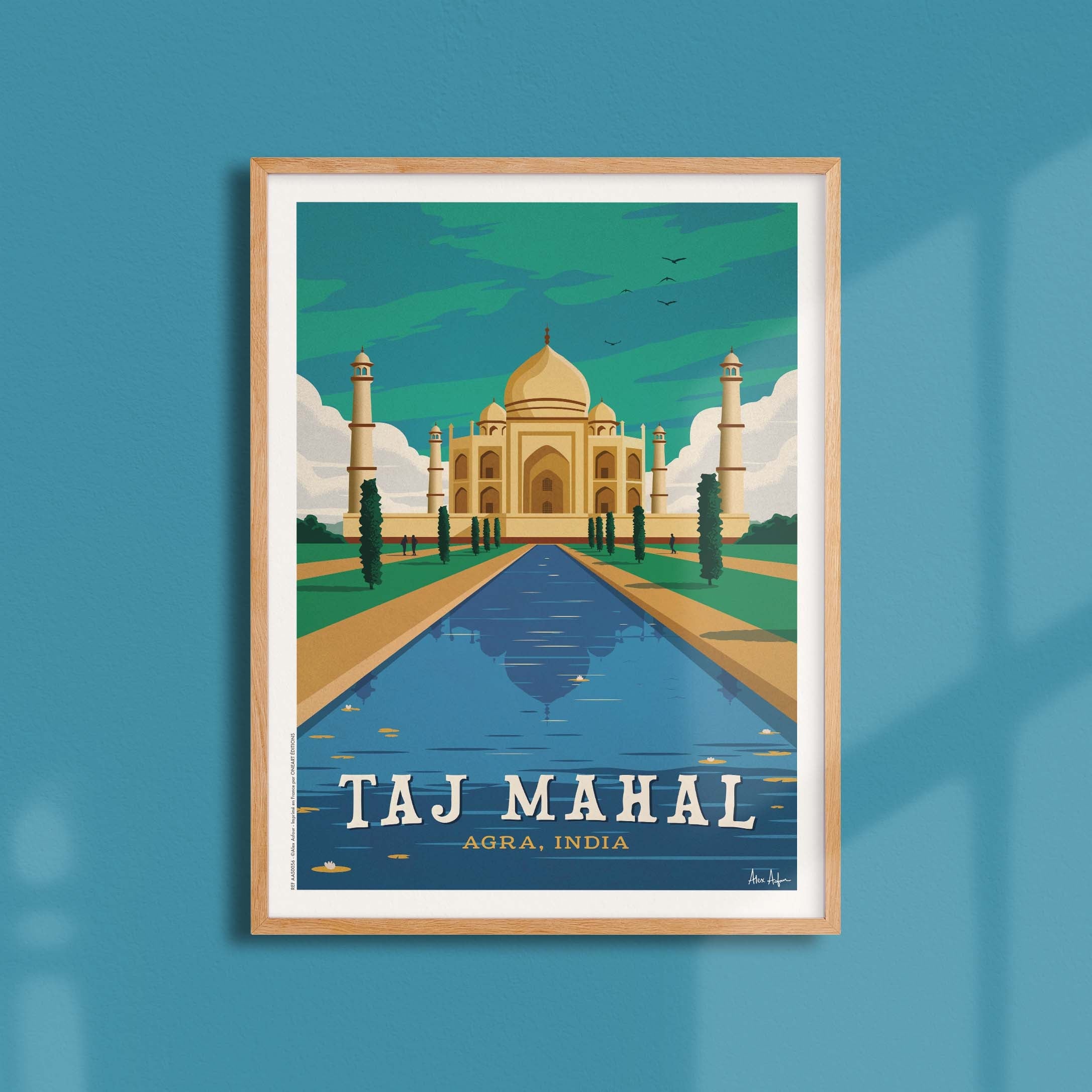 Affiche de voyage Inde - Taj Mahal par Alex Asfour