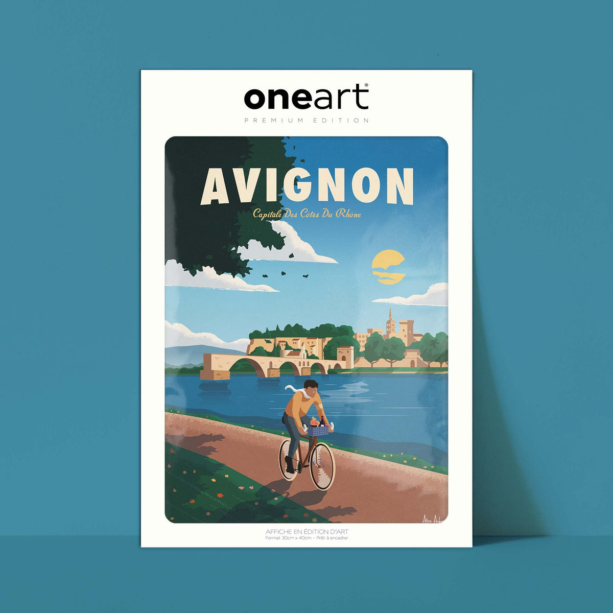 Affiche de voyage France - Avignon par Alex Asfour