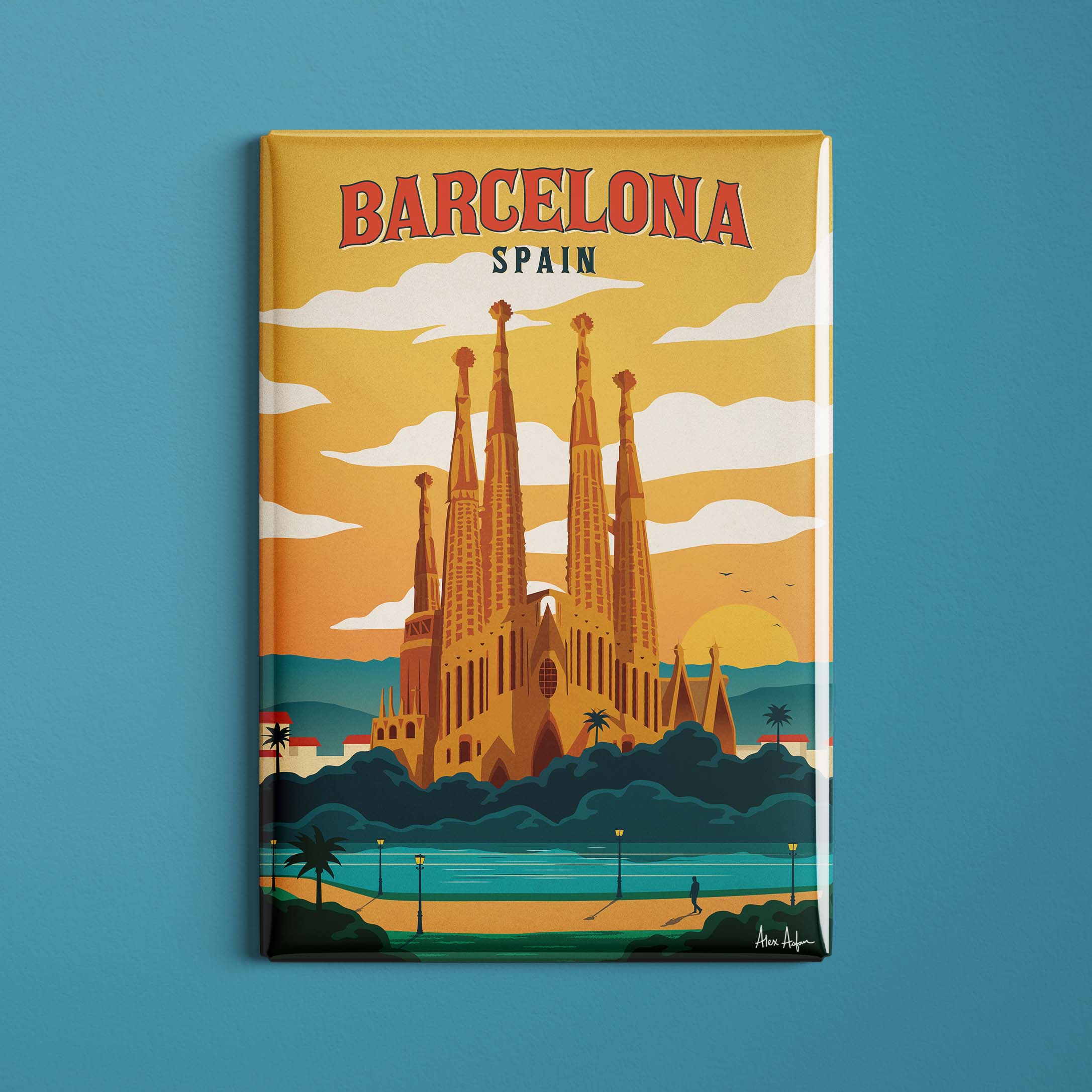 Magnet de voyage Espagne - Barcelone par Alex Asfour