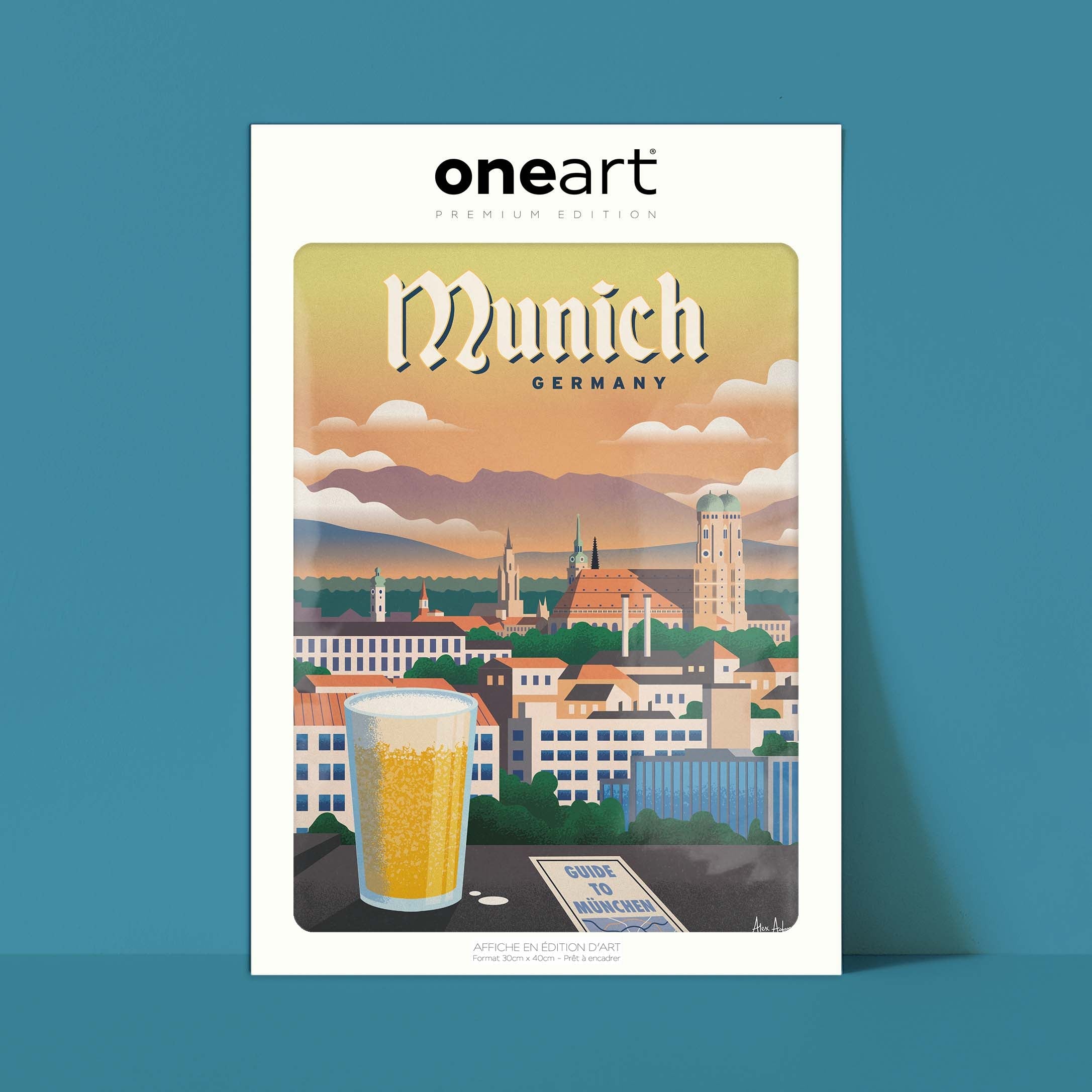 Affiche de voyage Allemagne - Munich par Alex Asfour