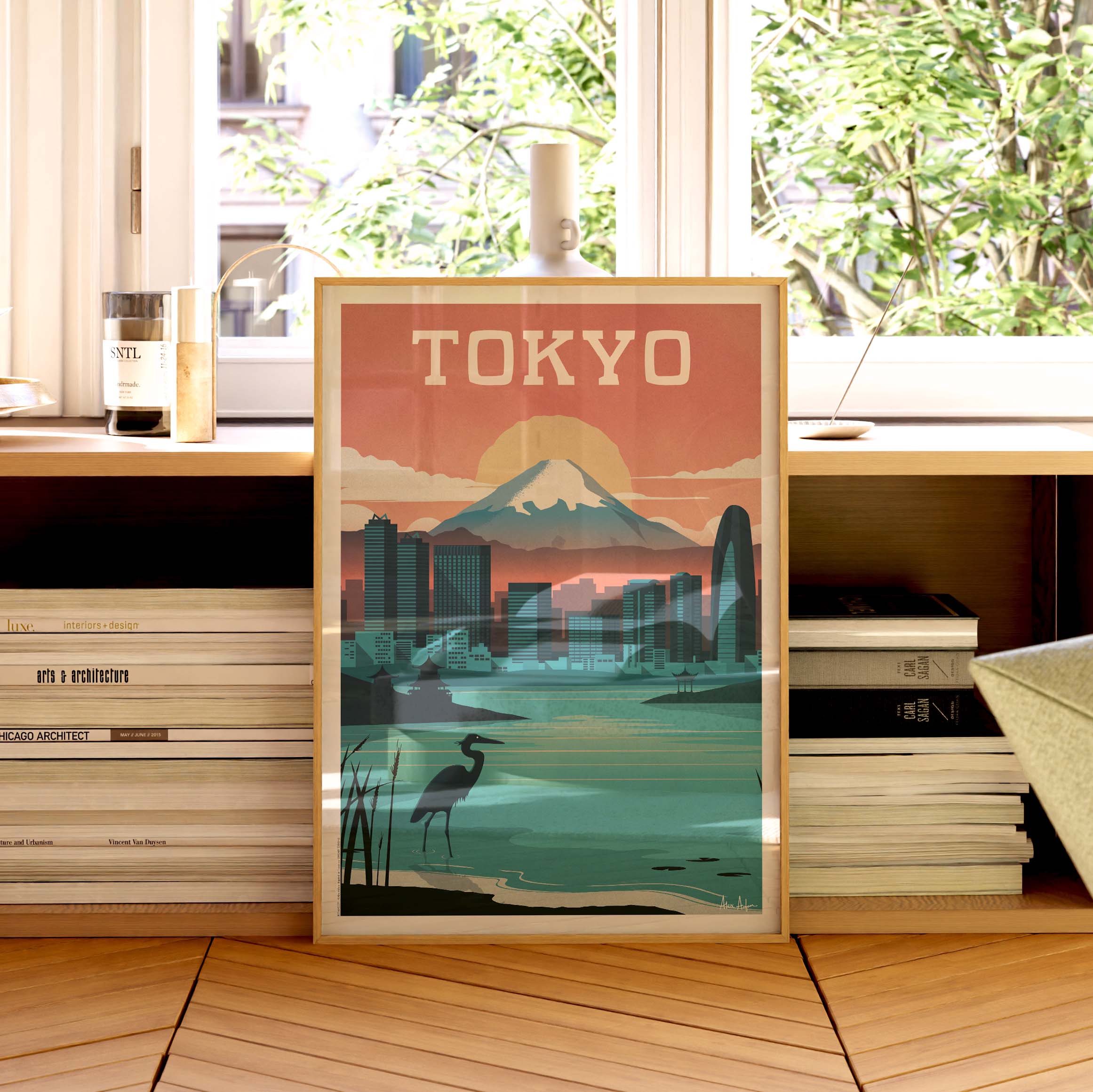 Affiche de voyage Japon - Tokyo par Alex Asfour