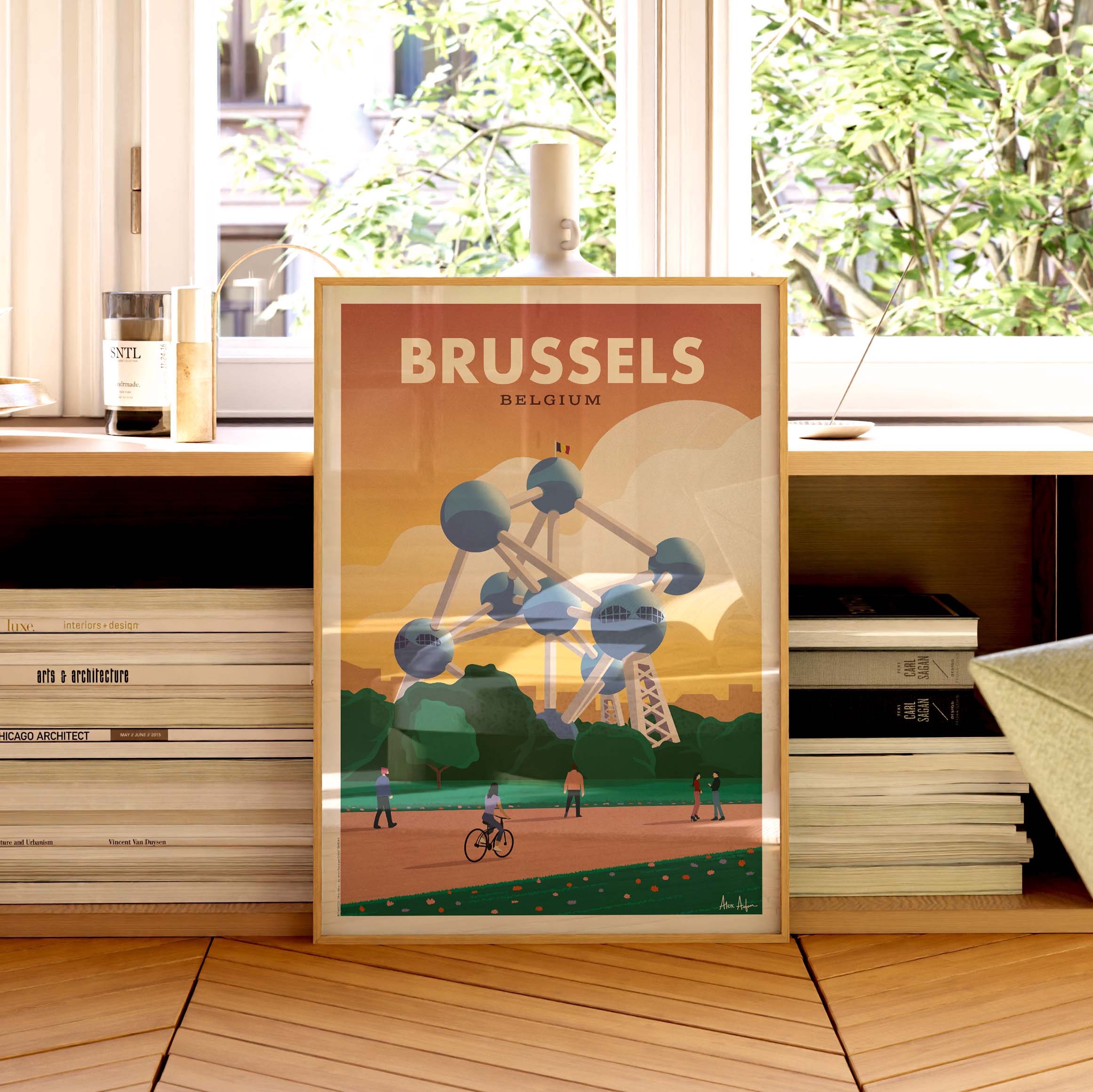 Affiche de voyage Belgique - Bruxelles par Alex Asfour