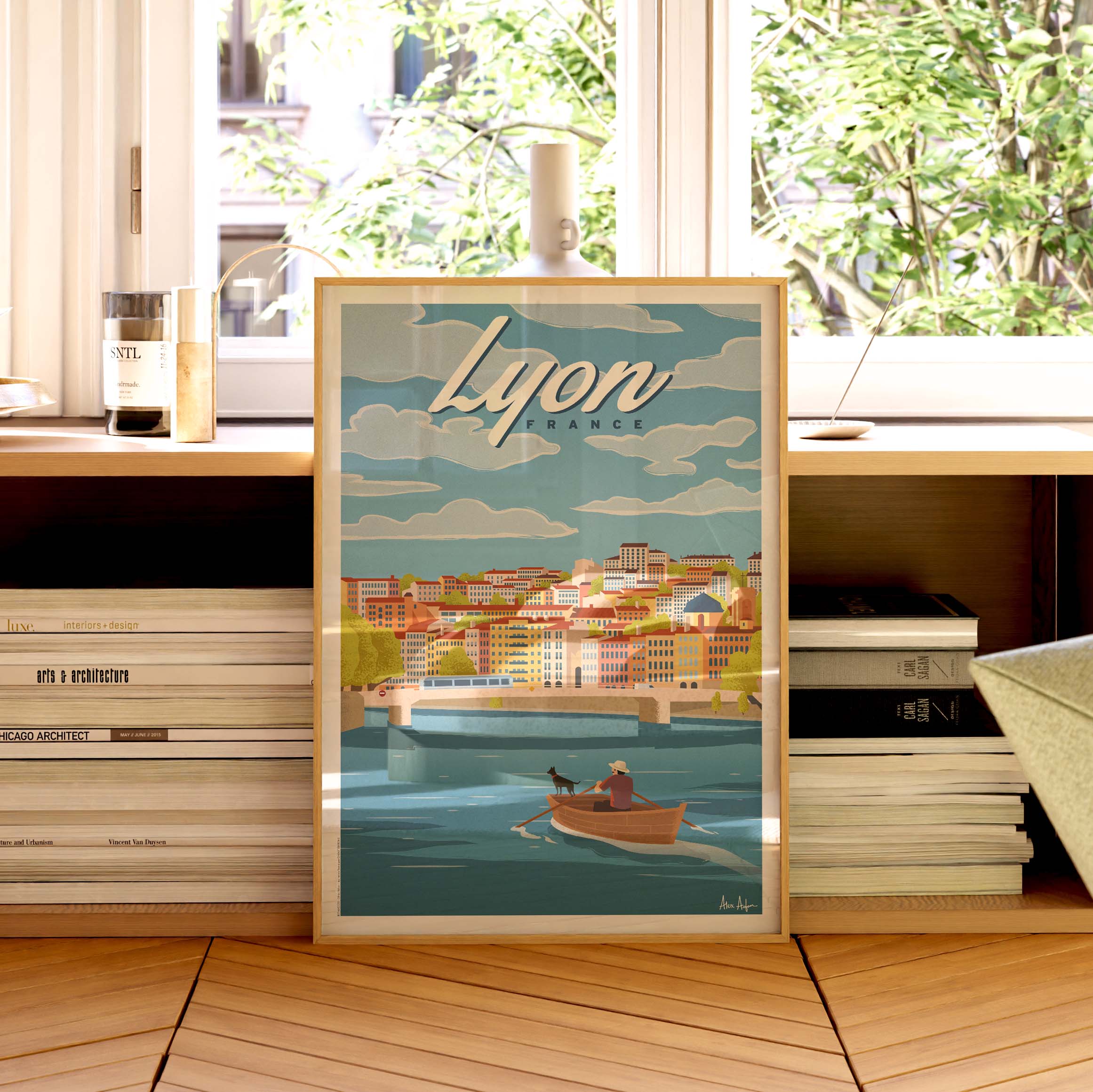 Affiche de voyage France - Lyon par Alex Asfour