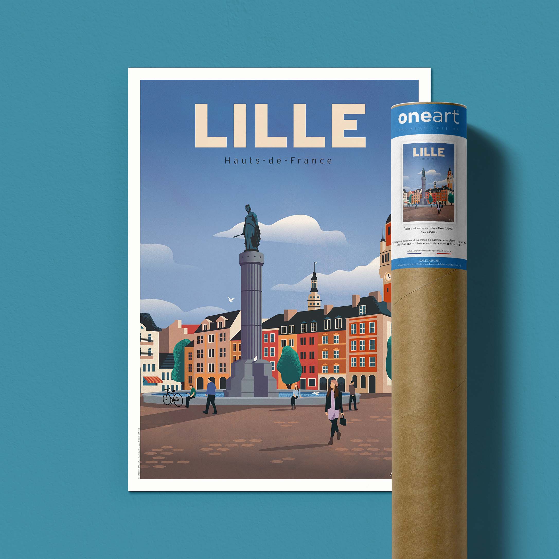 Affiche de voyage France - Lille par Alex Asfour