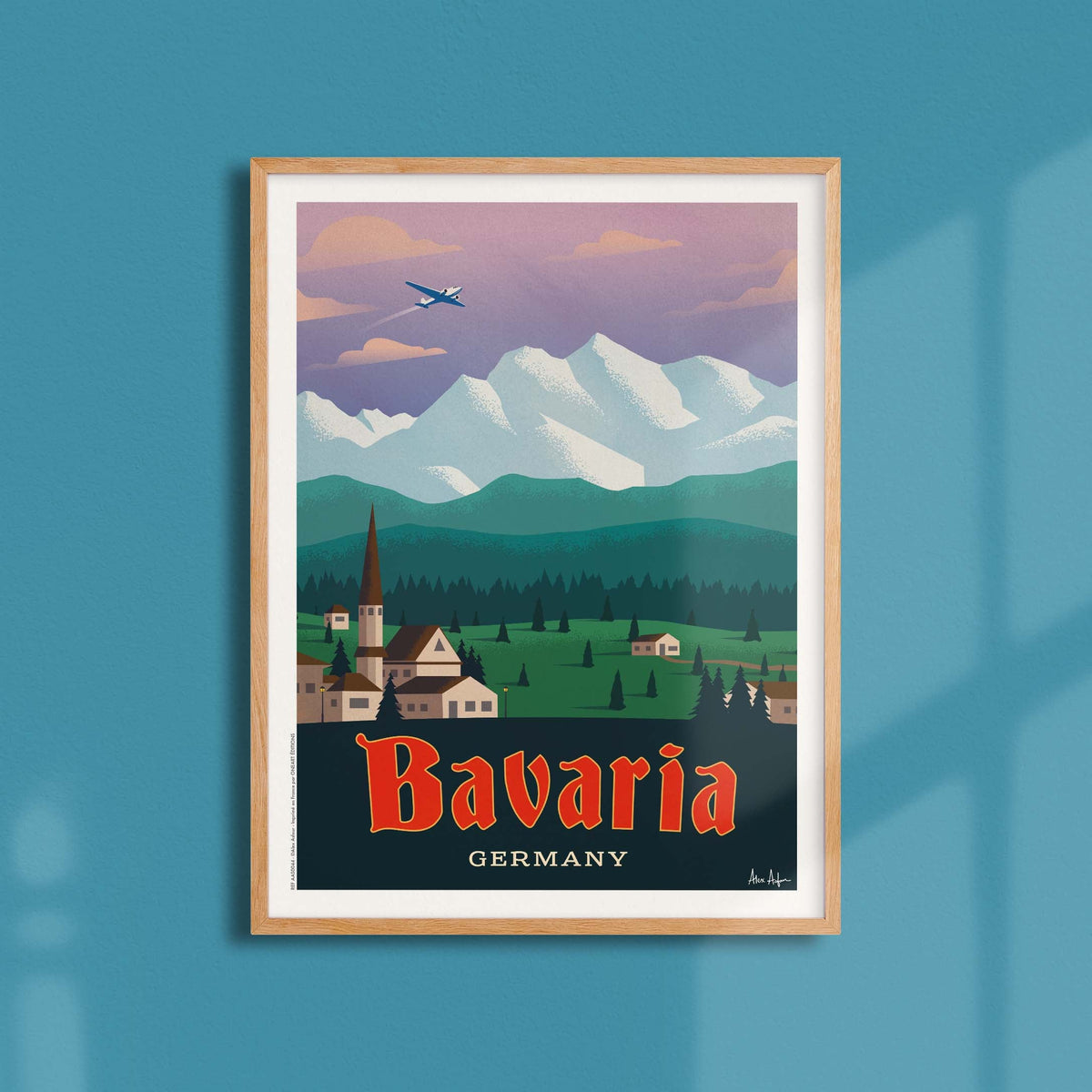 Affiche de voyage Allemagne - Bavière par Alex Asfour