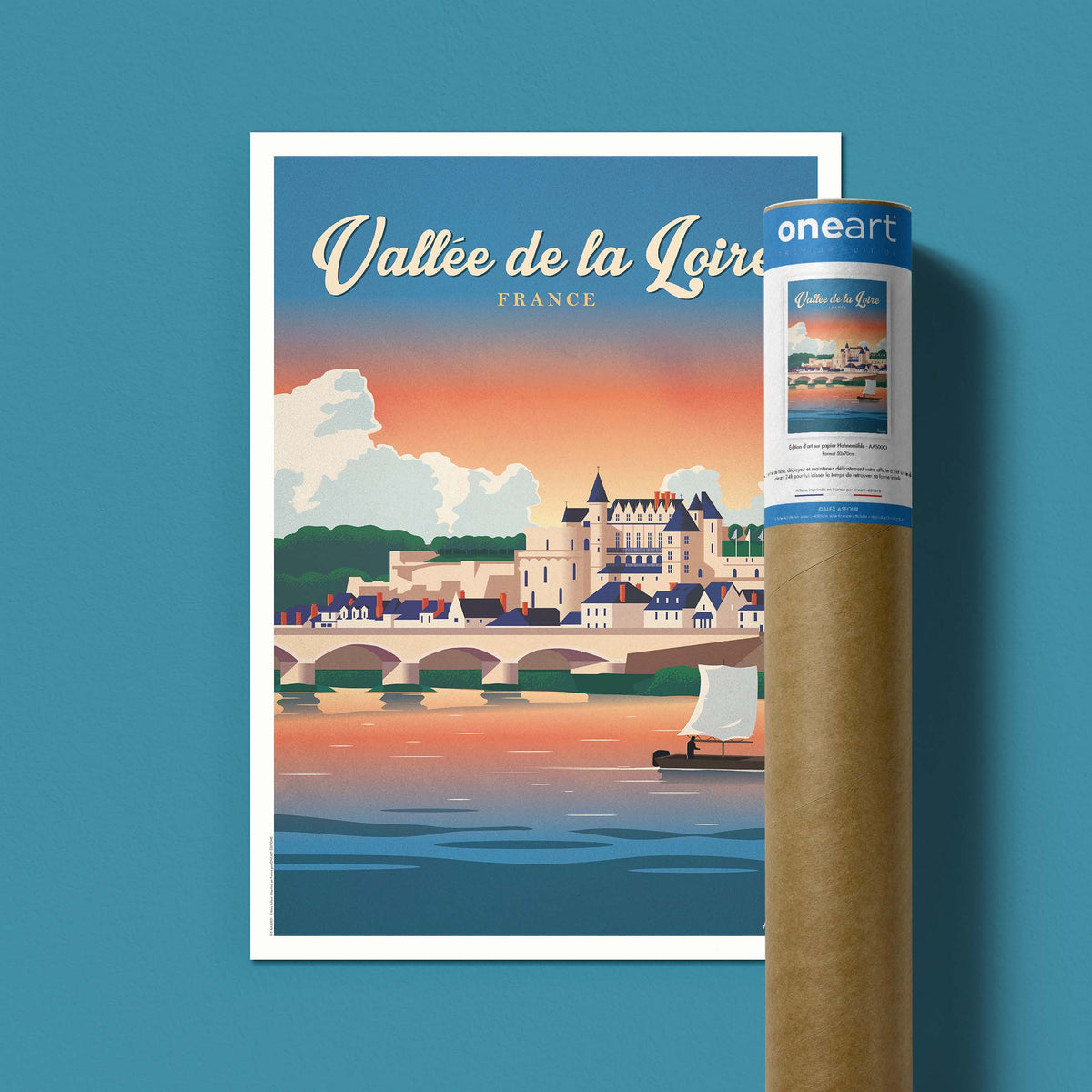 Affiche de voyage France - Loire par Alex Asfour