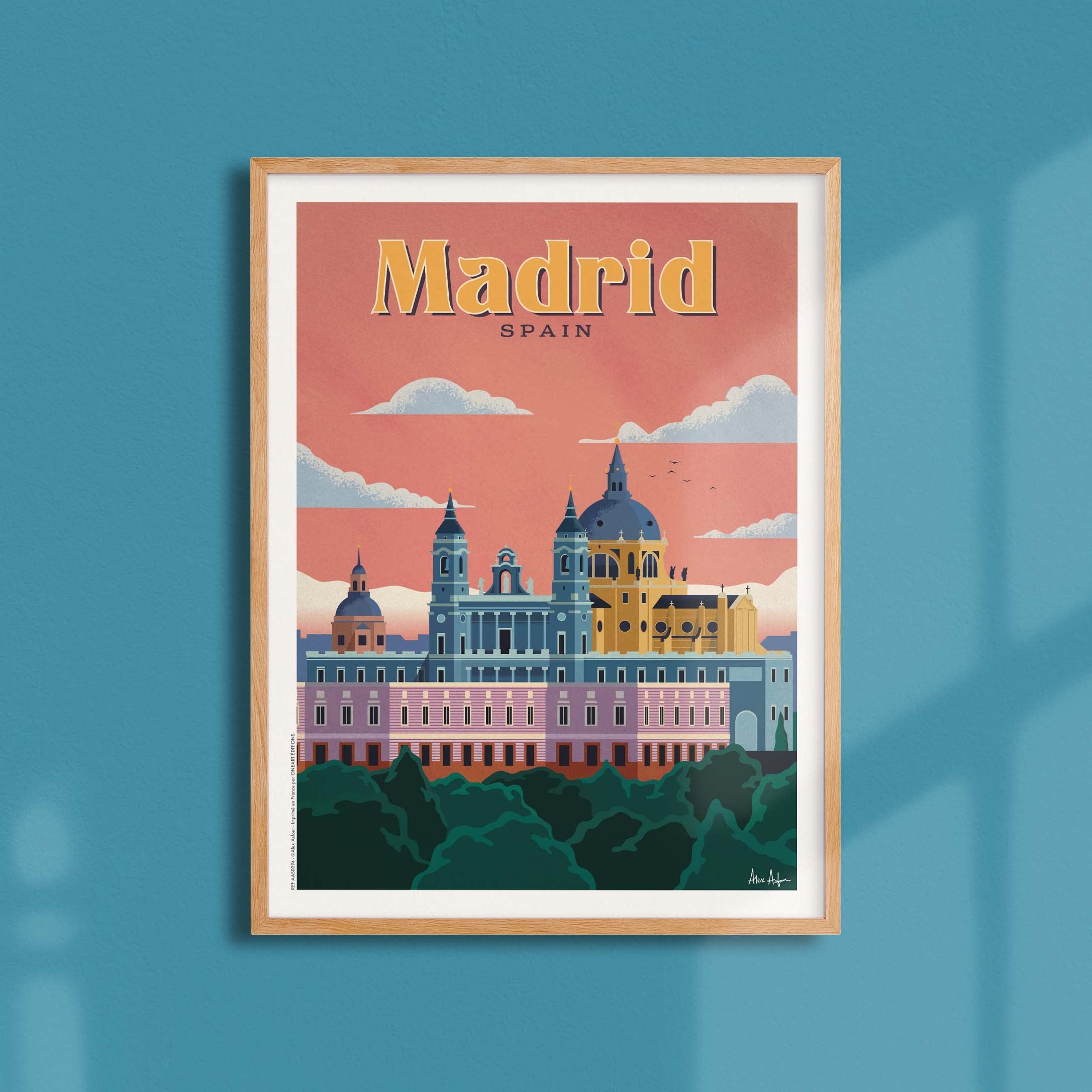Affiche de voyage Espagne - Madrid par Alex Asfour