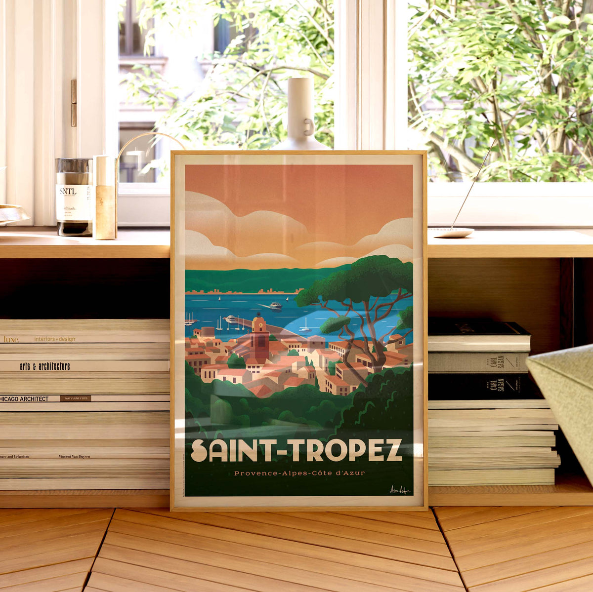 Affiche de voyage France - Saint-Tropez par Alex Asfour