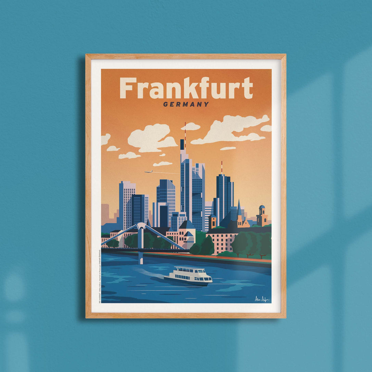 Affiche de voyage Allemagne - Francfort par Alex Asfour