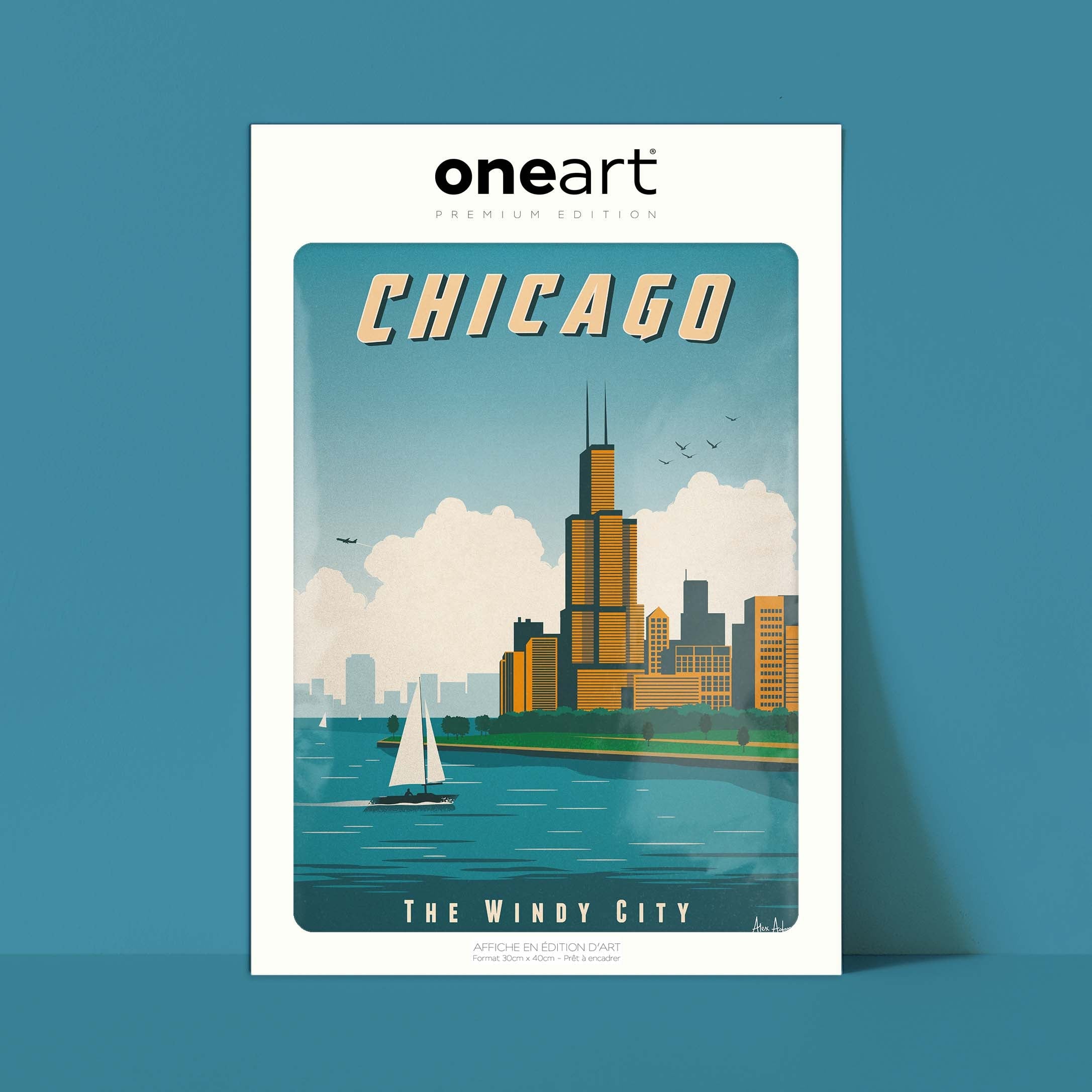 Affiche de voyage États-Unis - Chicago par Alex Asfour