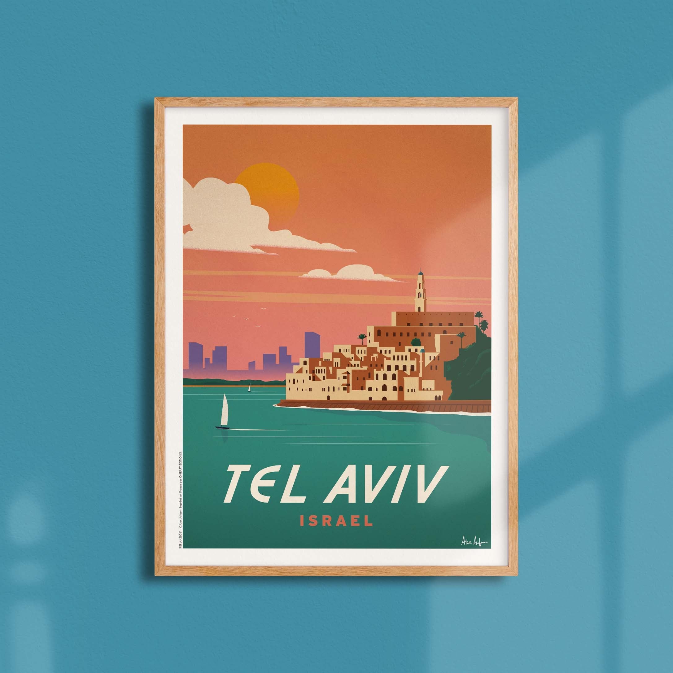 Affiche de voyage Israël - Tel-Aviv par Alex Asfour
