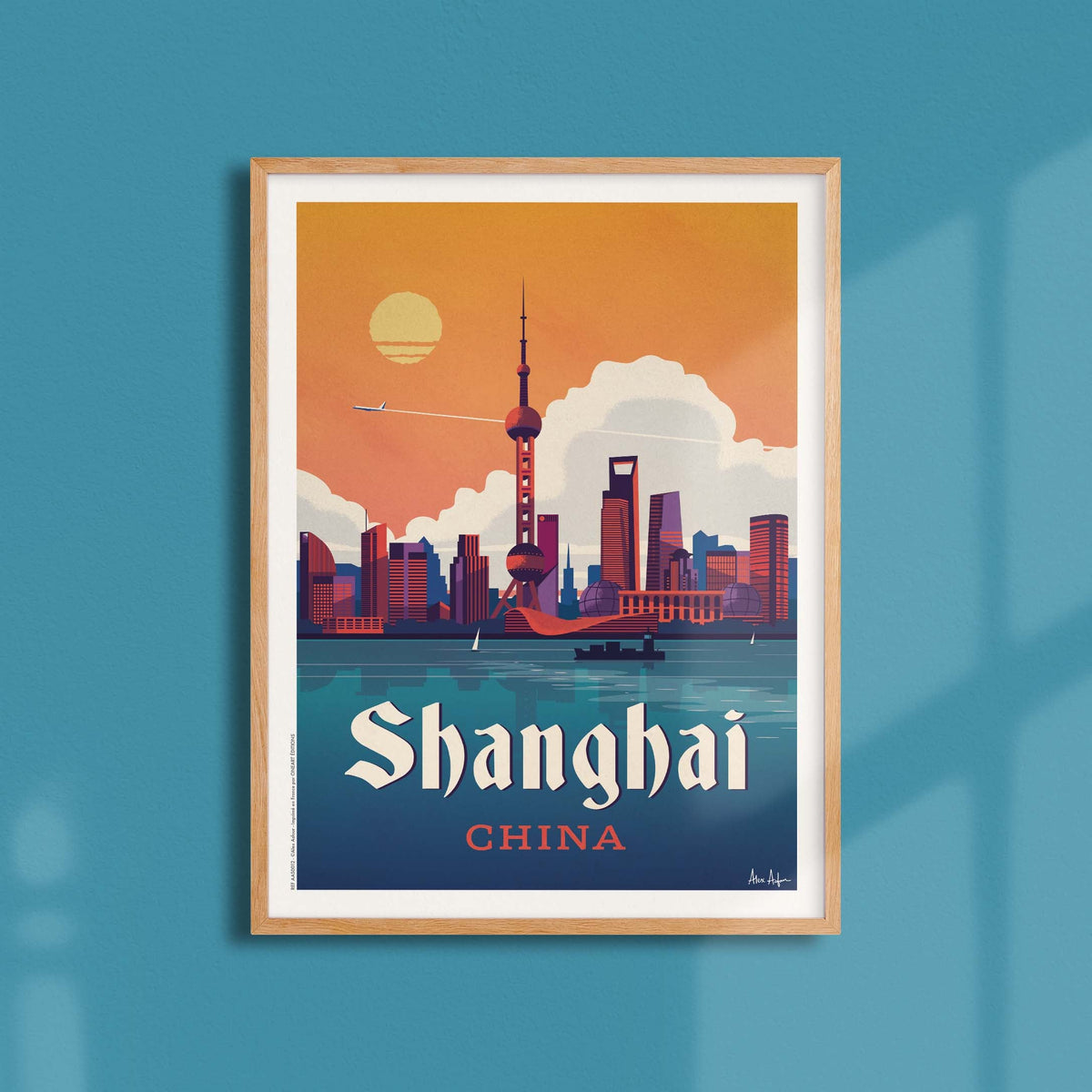 Affiche de voyage Chine - Shanghai par Alex Asfour